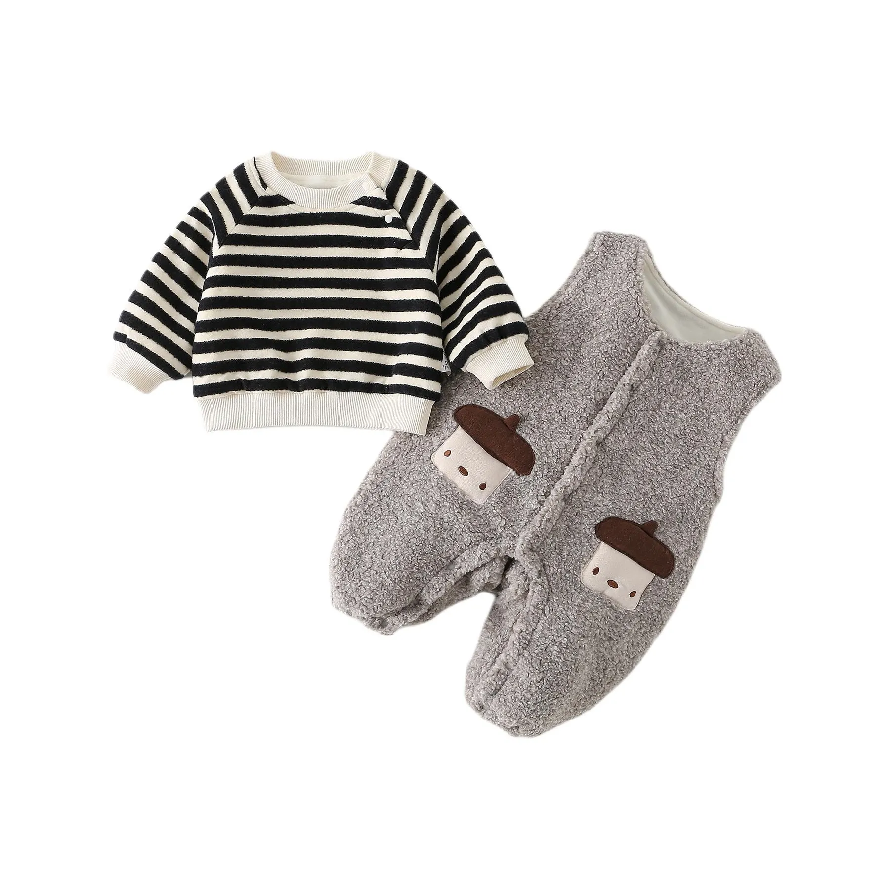 XiaoJinBu Комплекты одежды с флисовой подкладкой для детей