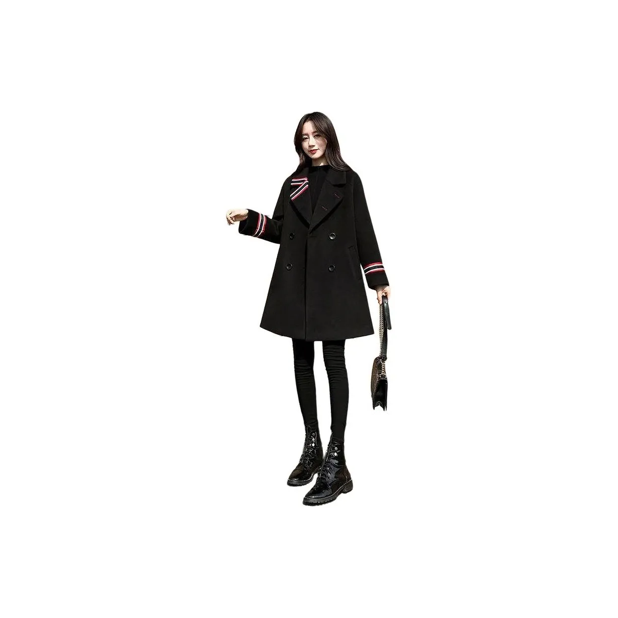 Dippanis Черное Женское Пальто