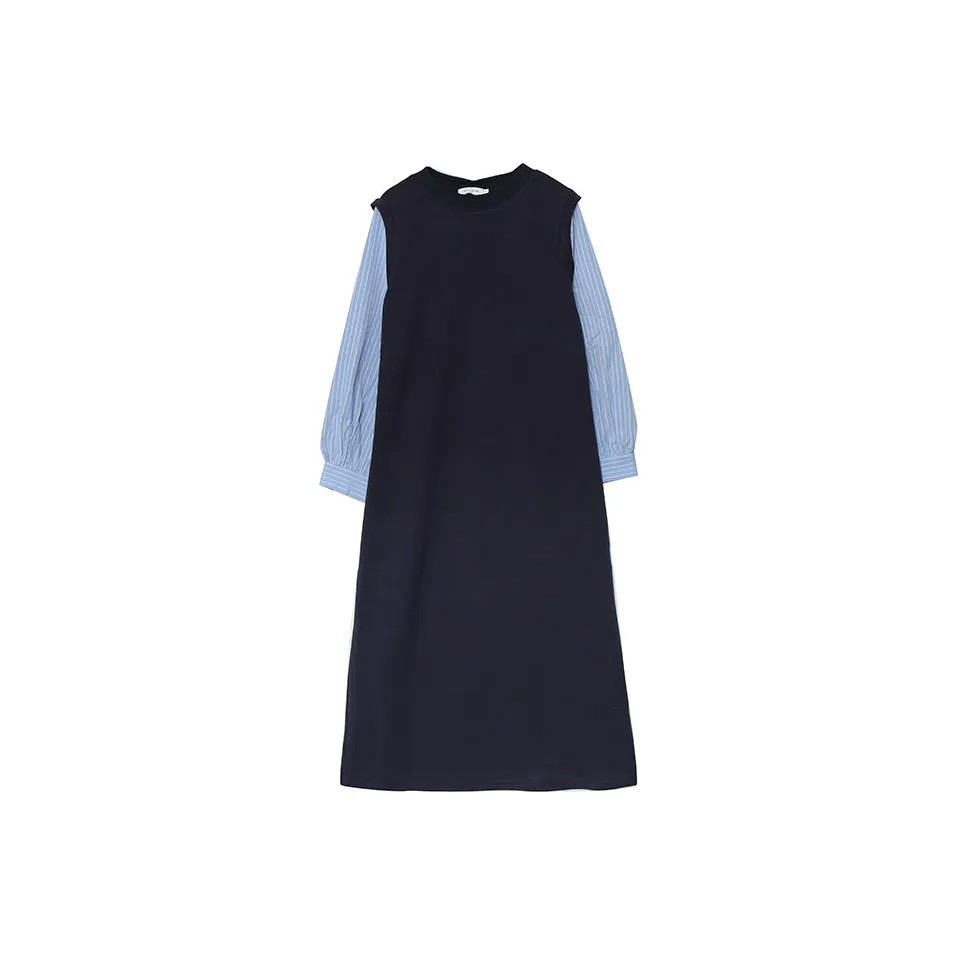 Только ты Длинный Sleeved Платье Большой размер Женская одежда Осенний Зимний Юбка с Тонкий Velvet Long Женские