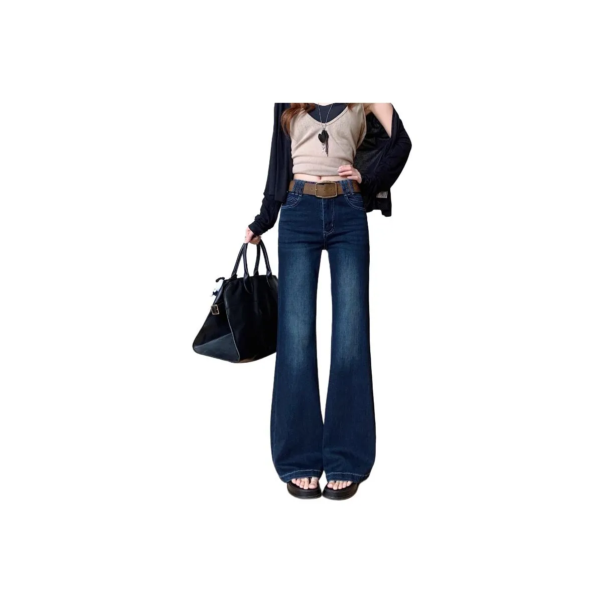 BAOMIKA Темно-синий Унисекс Джинсы