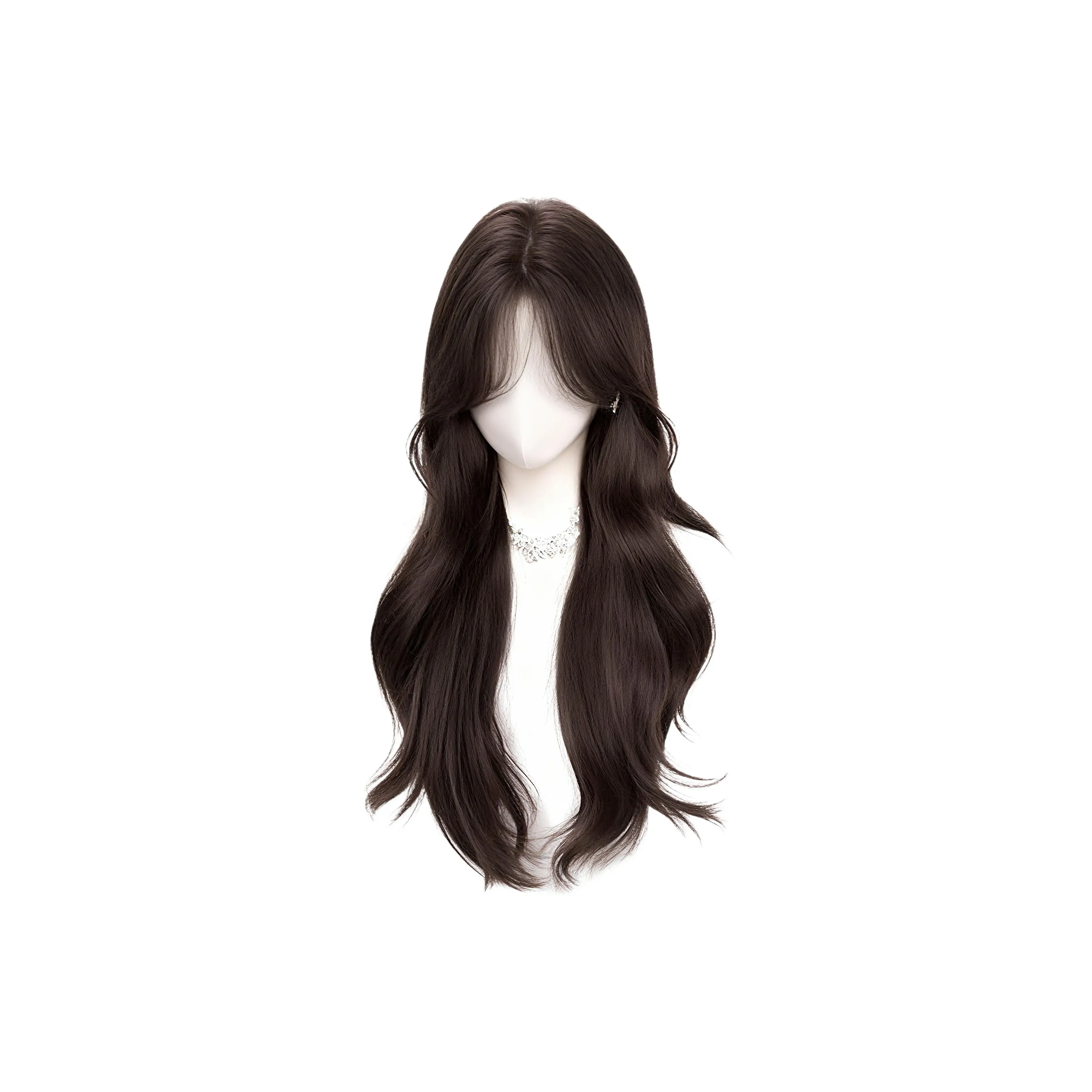 WANWANFENG Барби Roll Женская Перука Смешанный Шелк Длинные Вьющиеся Волосы