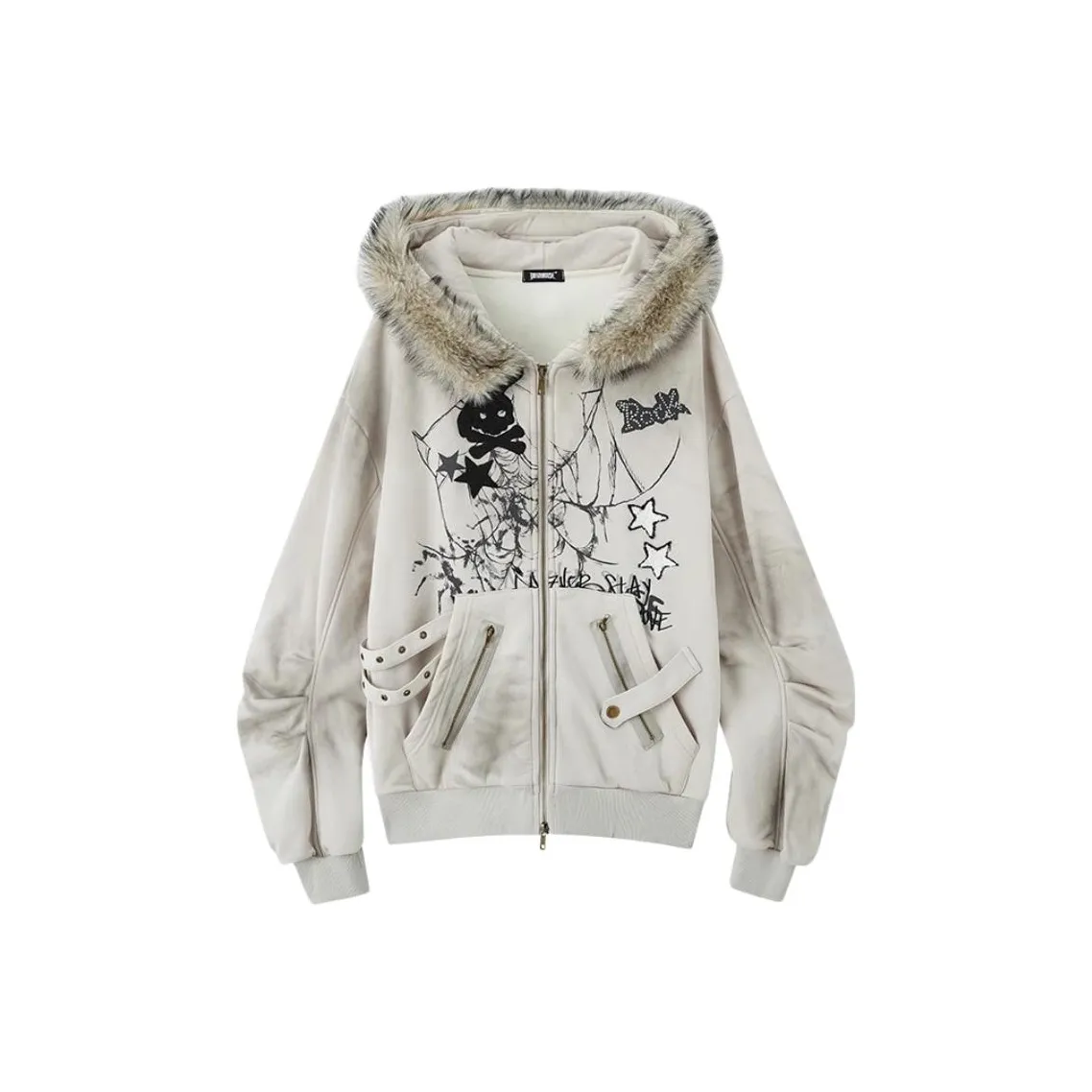 ZHUDIMEI Серый Женский Свитшот