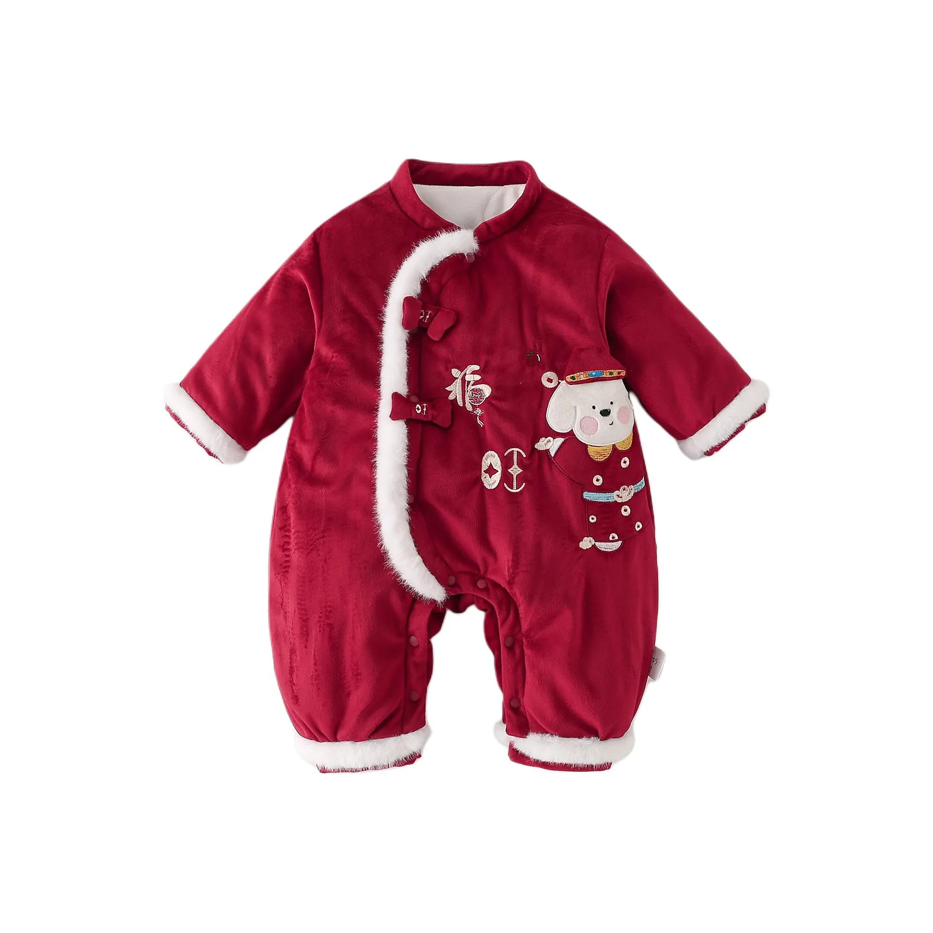 XiaoJinBu Красный Малыш Комбинезоны Ползунки