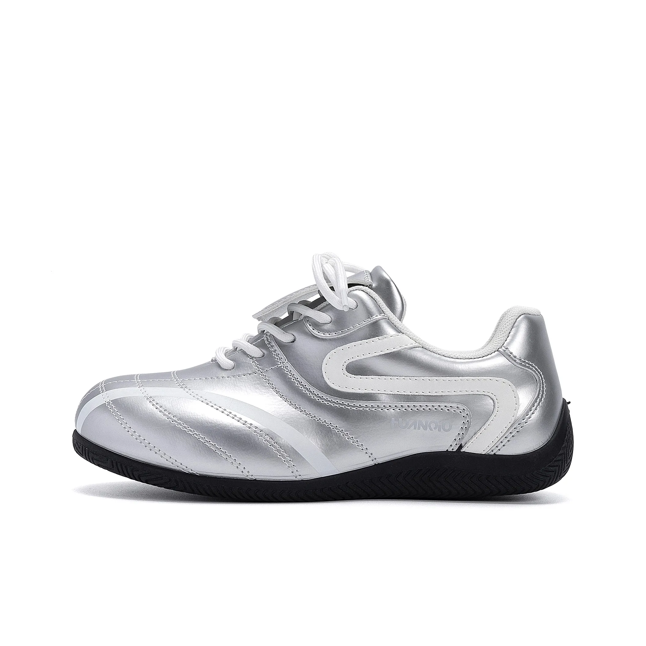 HUANQIU Эксклюзивная беговая обувь легкая с покрытием низкий топ кеды для скейтбординга женский серебряный