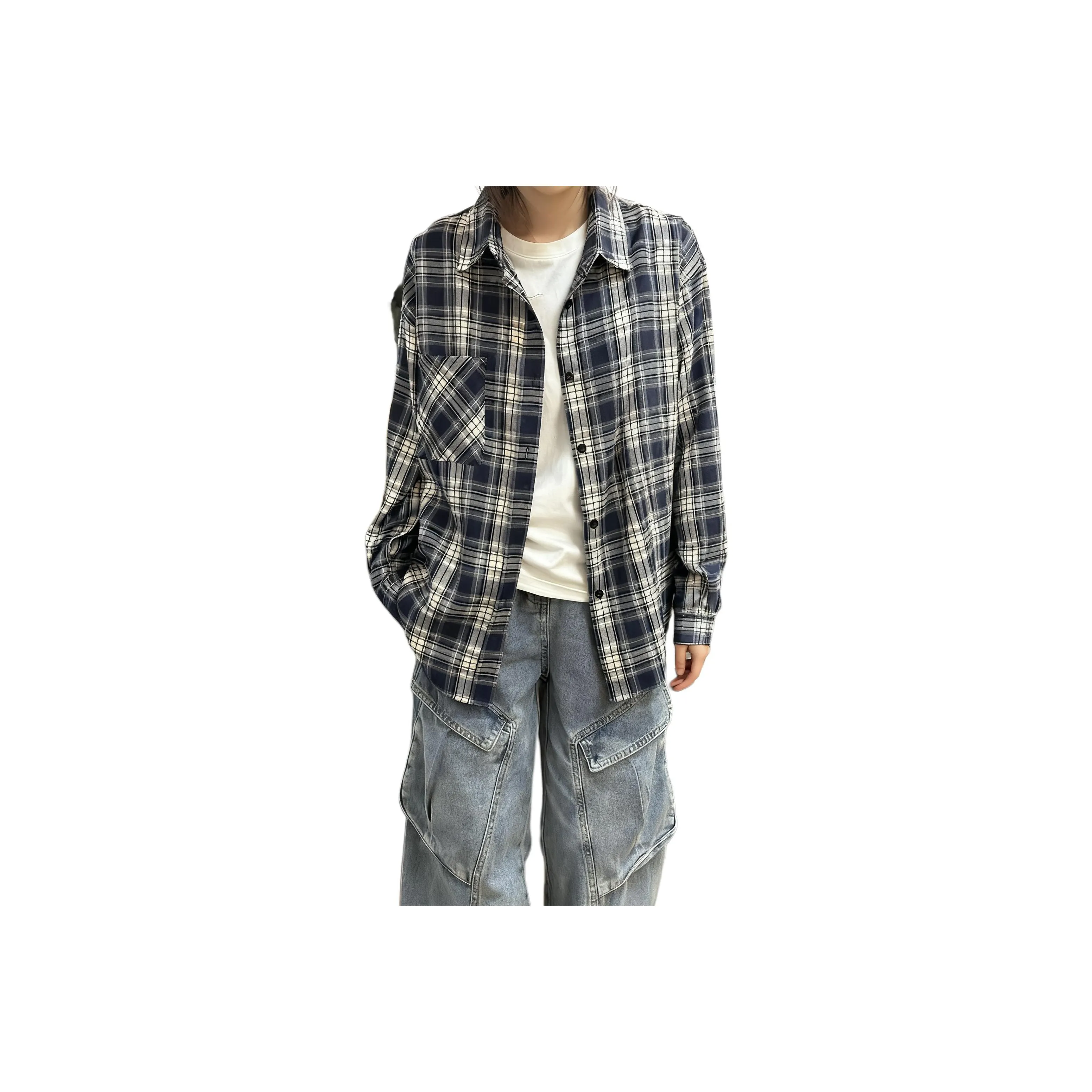 W.O.L Темно-синие мужские рубашки