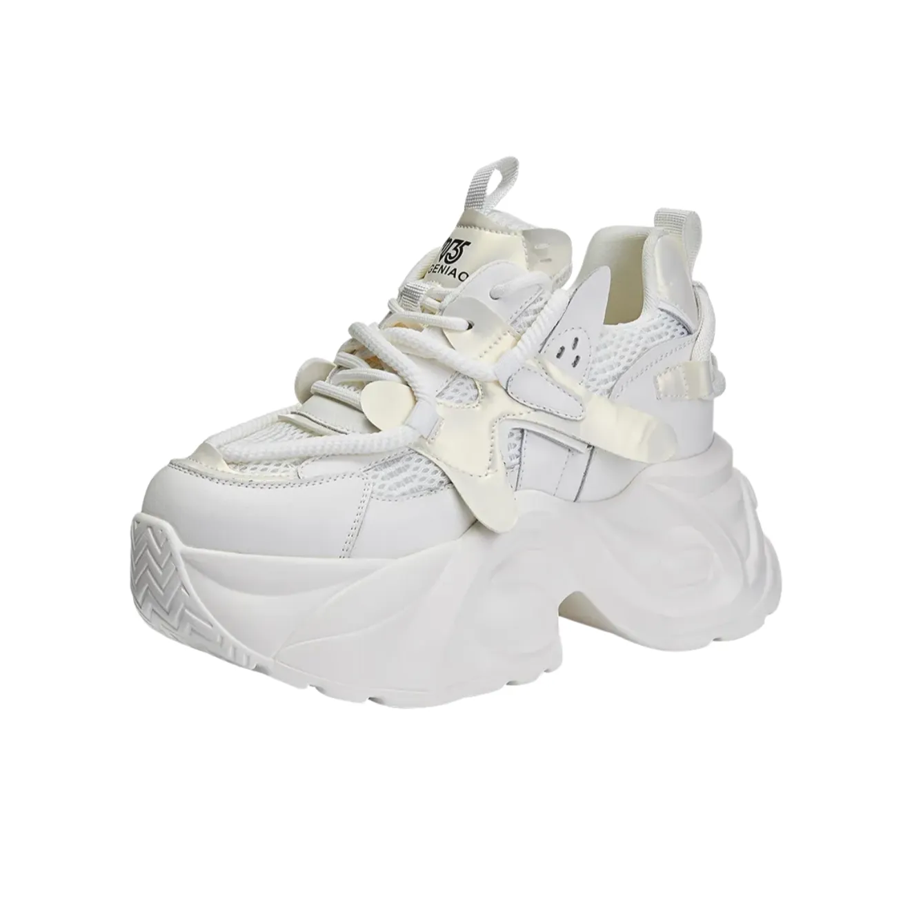 PARK DANCE Устойчивые к истиранию MID Топ Толстая подошва Кроссовки Женские