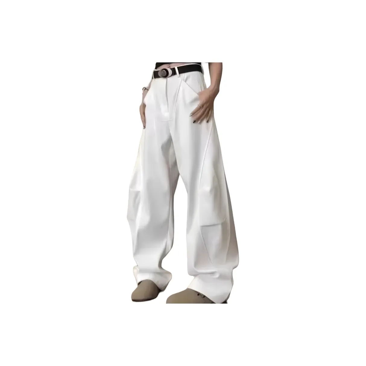 SNEIKLAU Белый Унисекс Повседневные Штаны