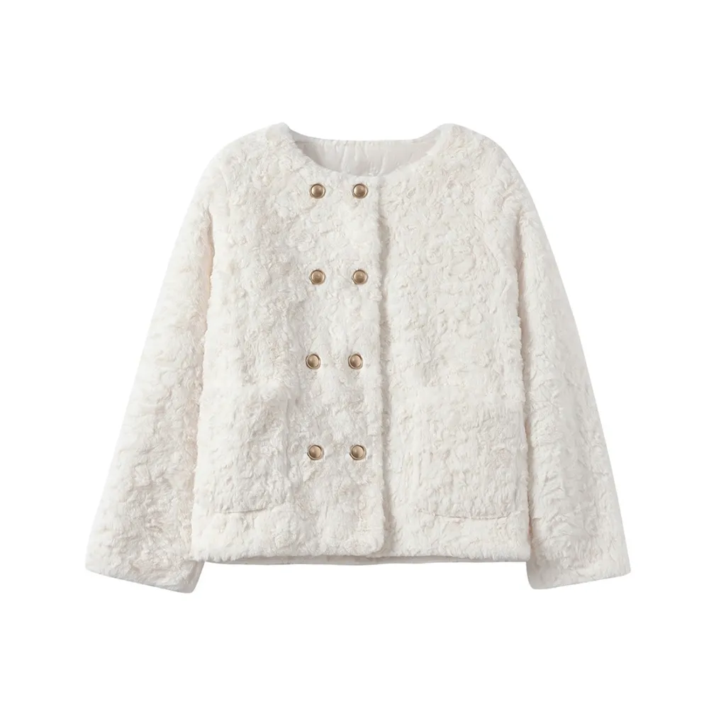 JOSR Белый Женские Бархатные Куртки