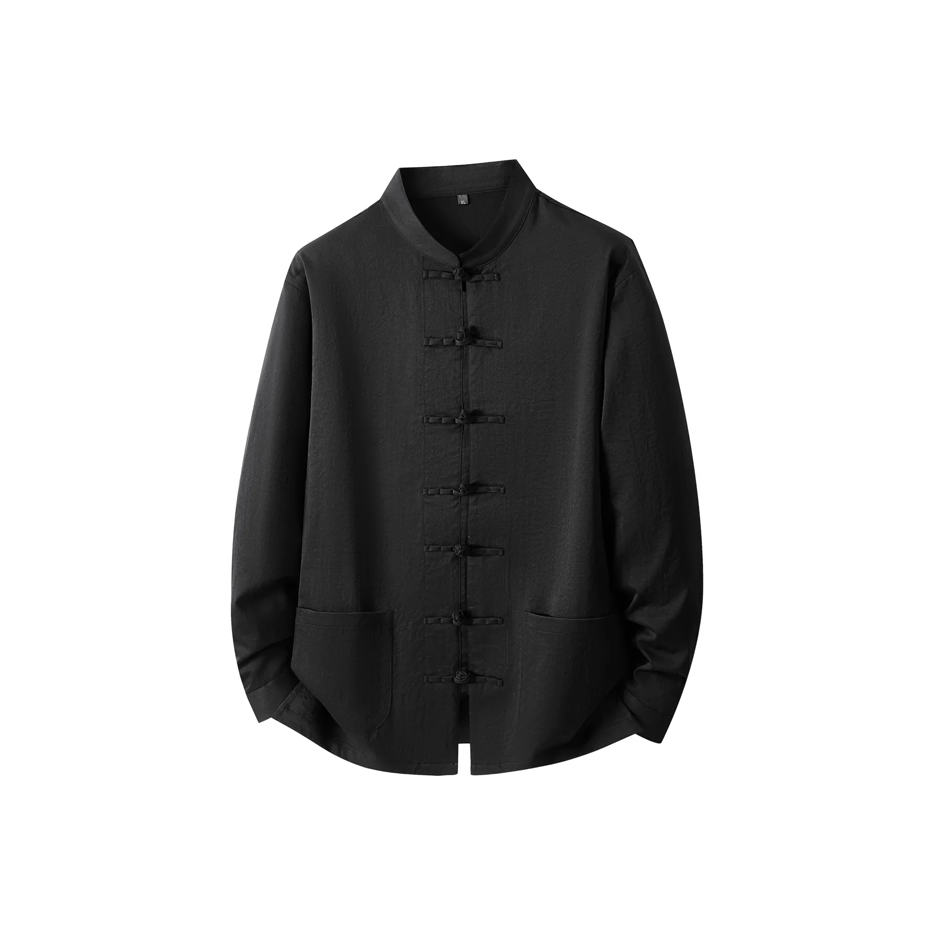 BAISHENGHU Мужские черные рубашки