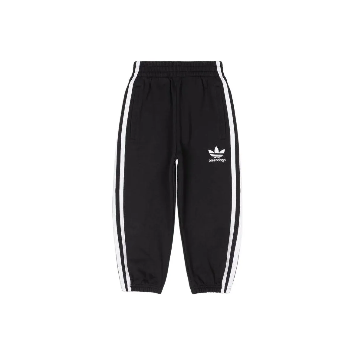 Детские Balenciaga x Adidas Вязаные Спортивные Штаны Balenciaga x Adidas Свободного Кроя Черные