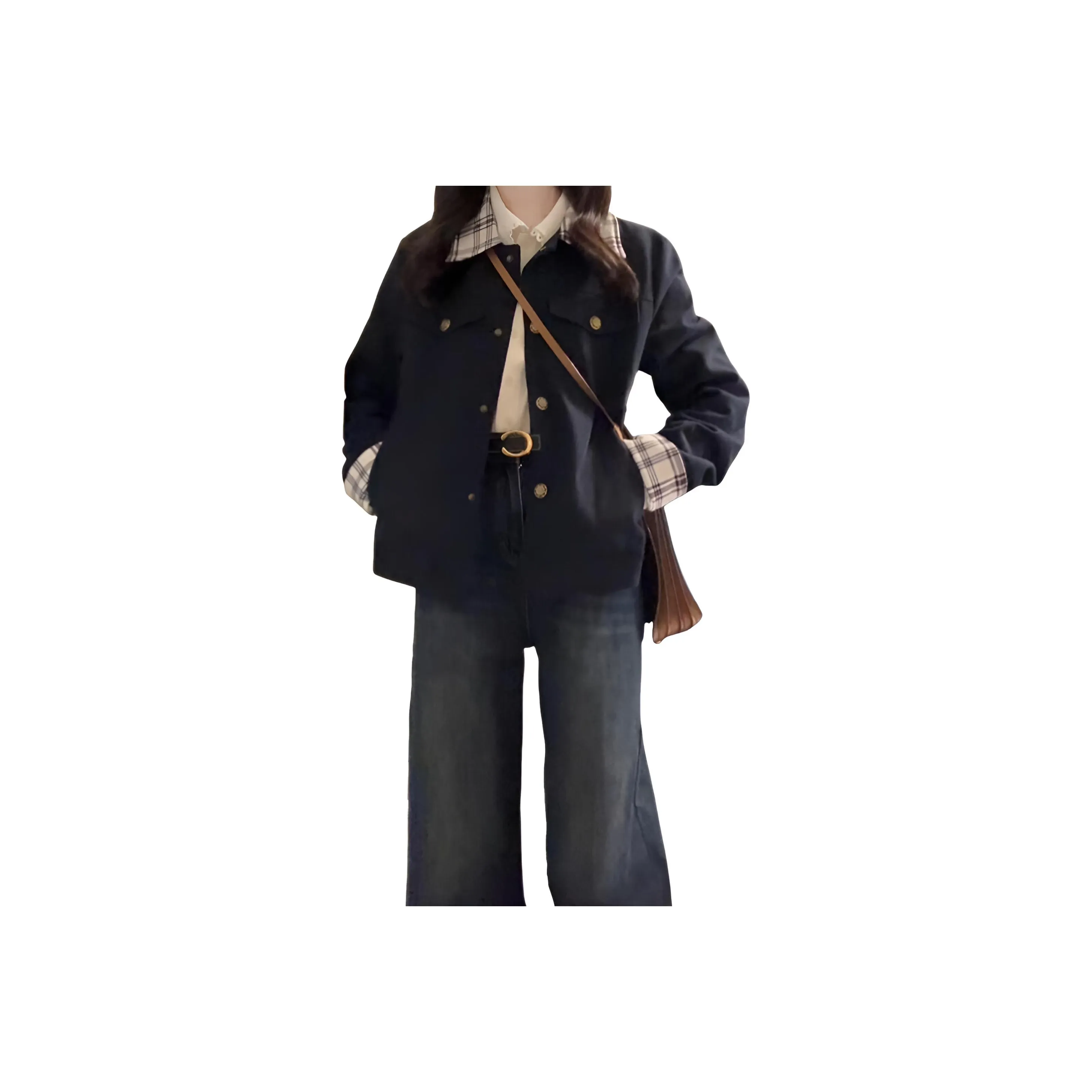 Dippanis Темно-синий женский короткий пальто