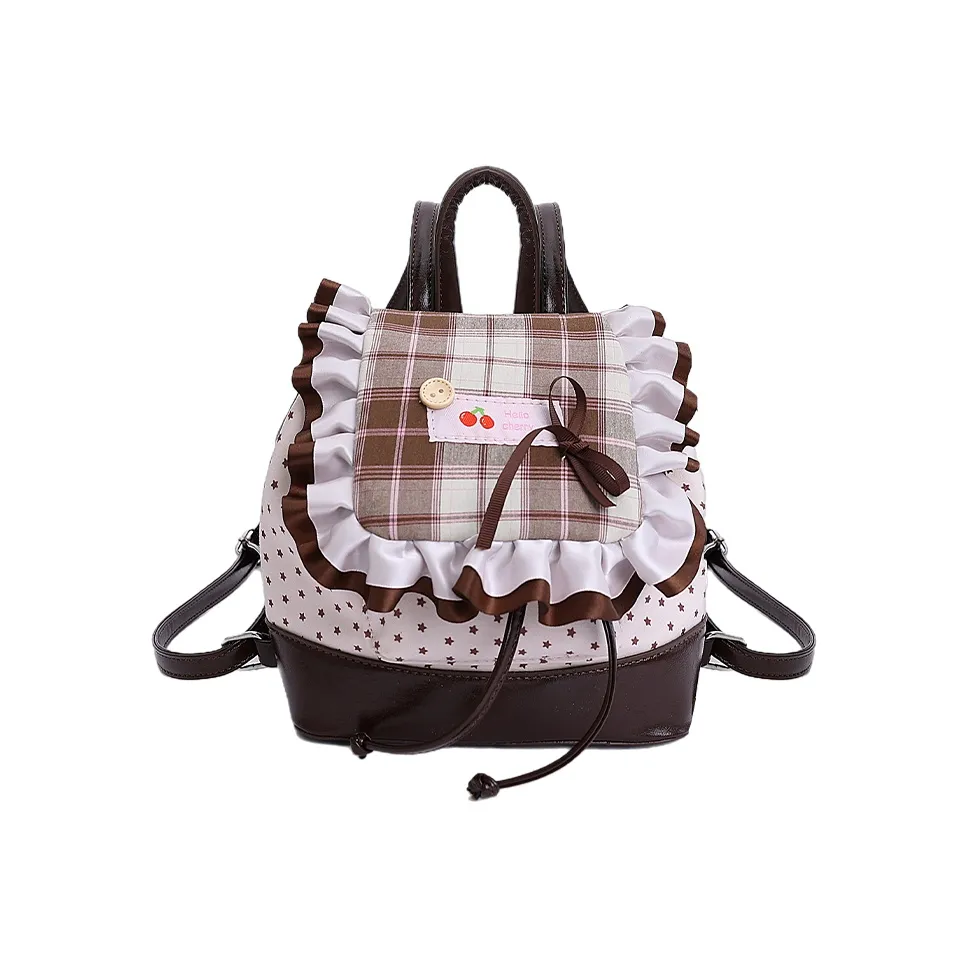 SUPEREDGE Кожа Рюкзак Стандартный Коричневый Черный Белый