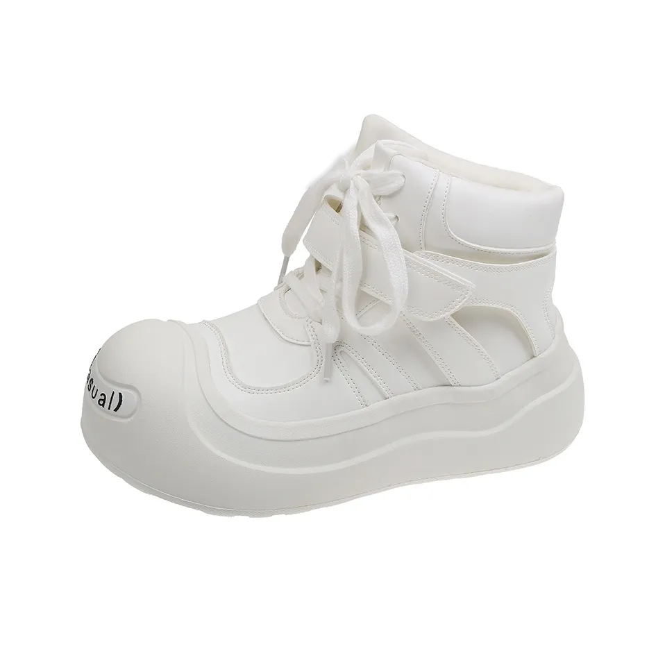 Yue Elsa Амортизация Высота Увеличение Баланс Устойчивость к Износу Противоскользящие Высокие Кроссовки для Скейтбординга Женские