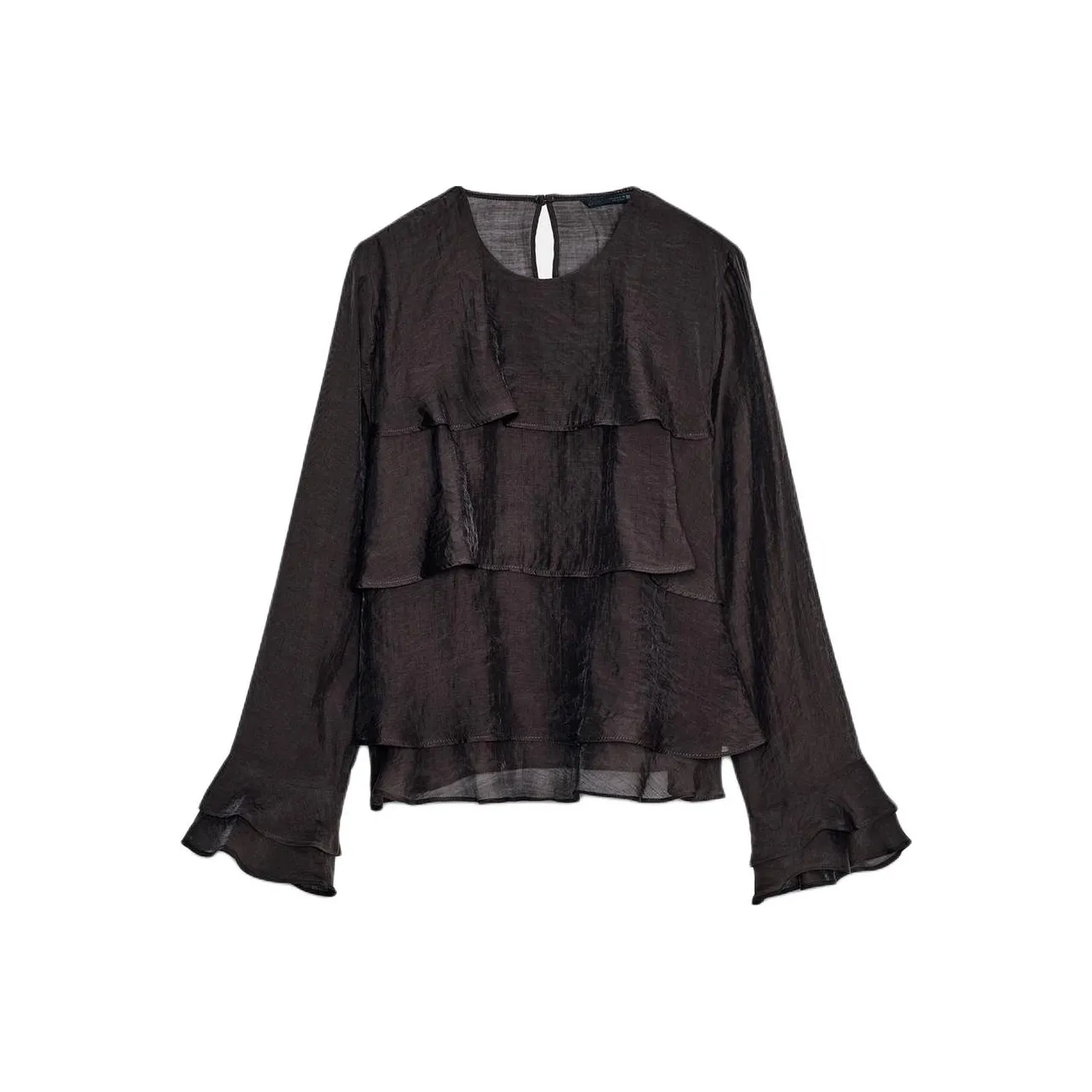 ZARA Темно-коричневые женские рубашки