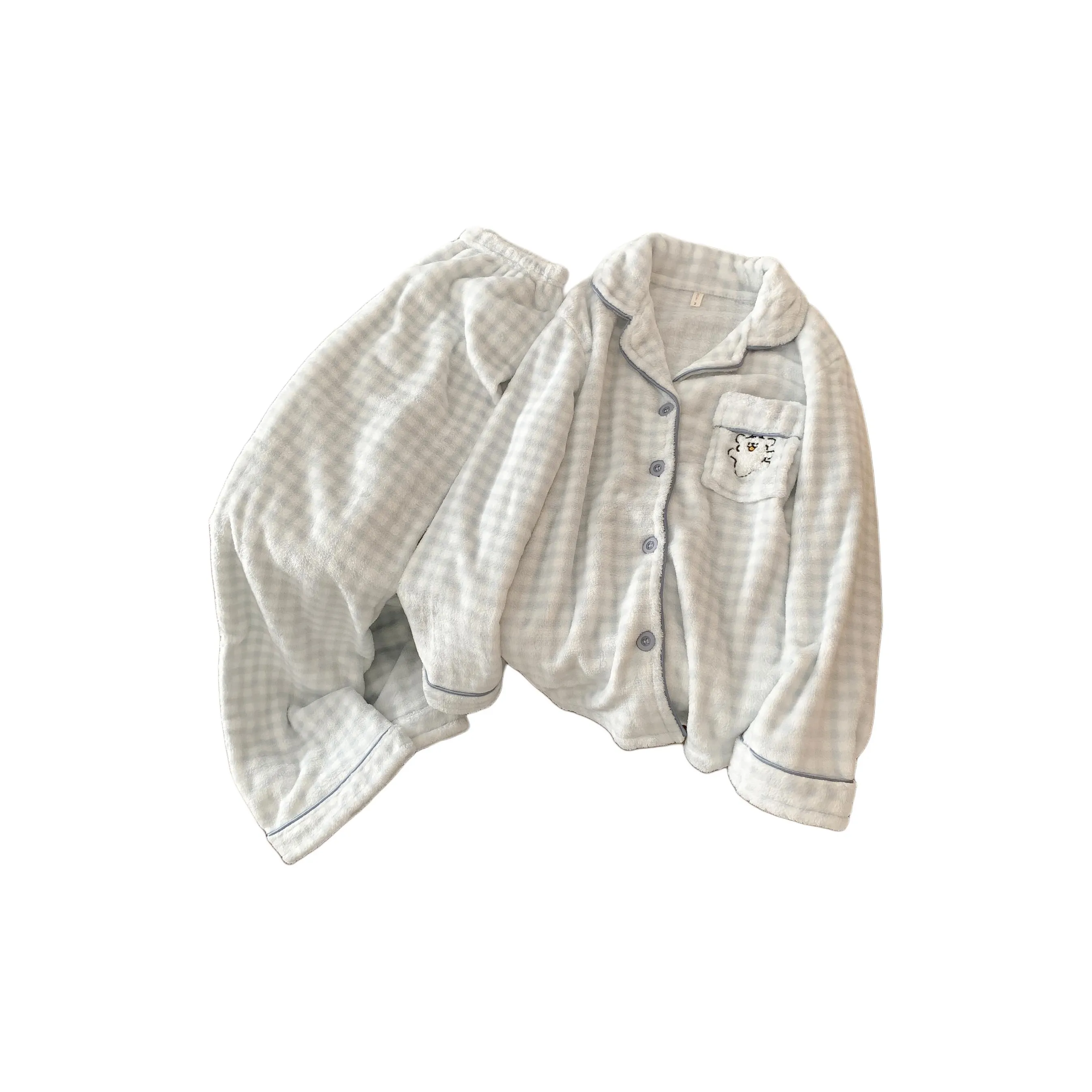 HANQIANNUO Осенне-зимняя пижама большой размер женская