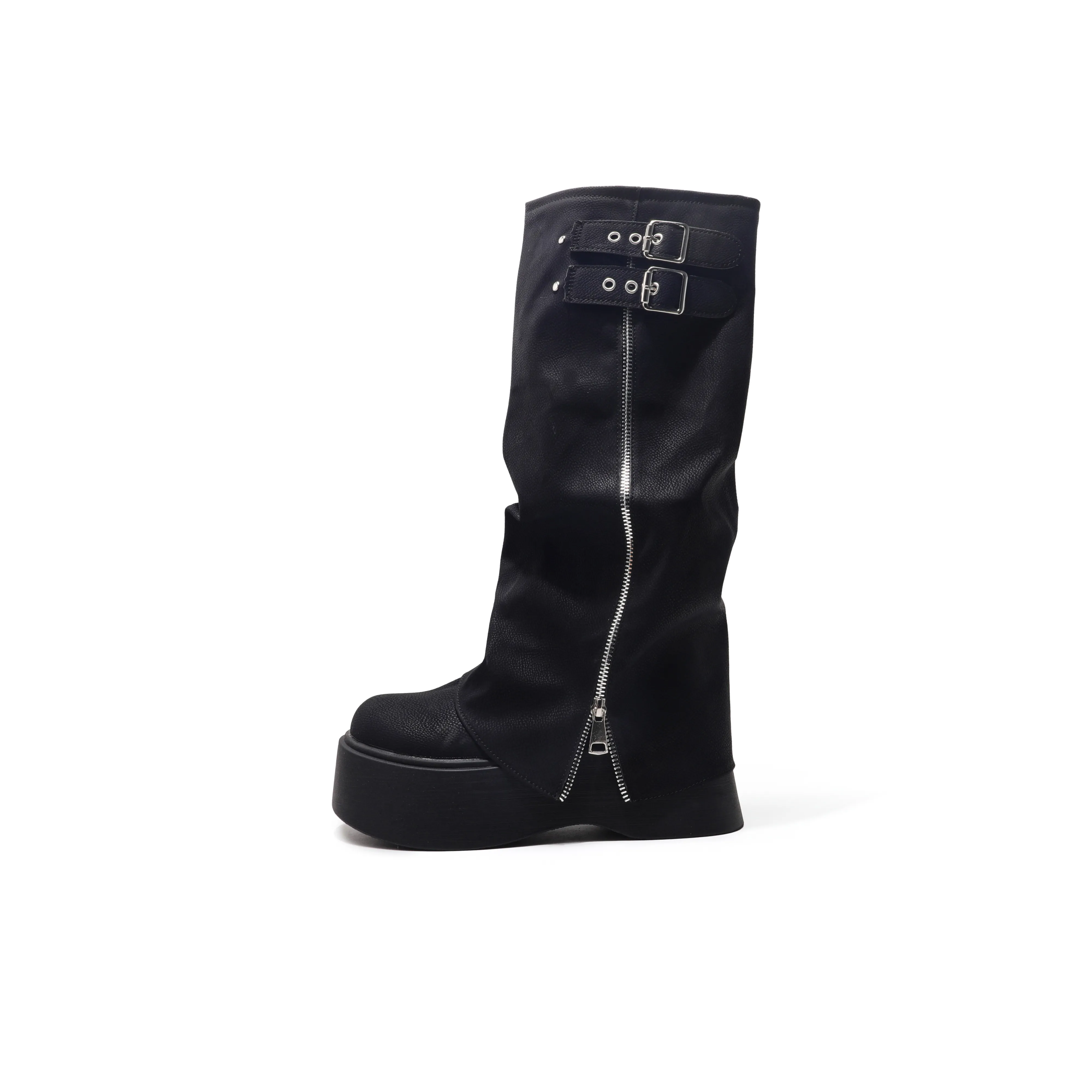 Be Good Минималистский стиль Винтаж Fashion Versatile Дизайн Нишевый Высокие сапоги на колено 7 см Женские