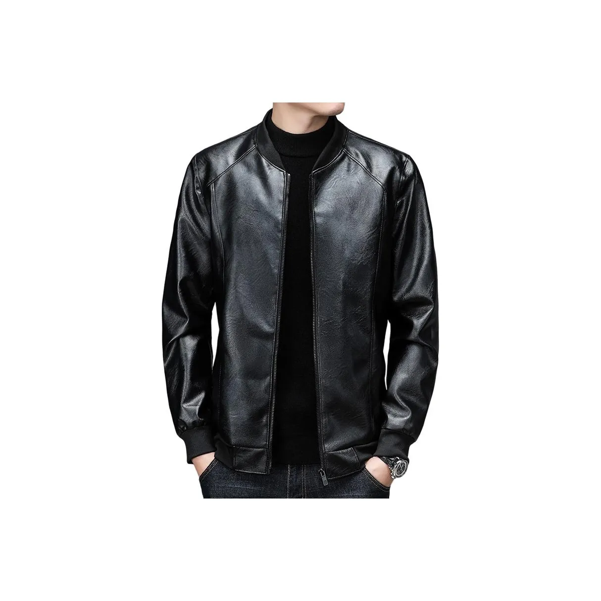 Vintage Cars Без подкладки Кожа Куртка Мужская