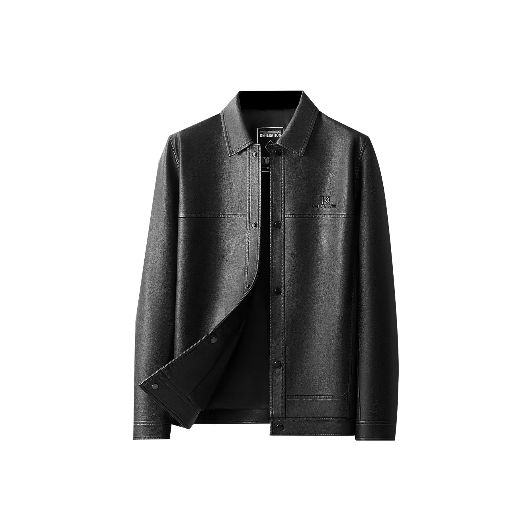 BAISHENGHU Кожа Куртка Мужская