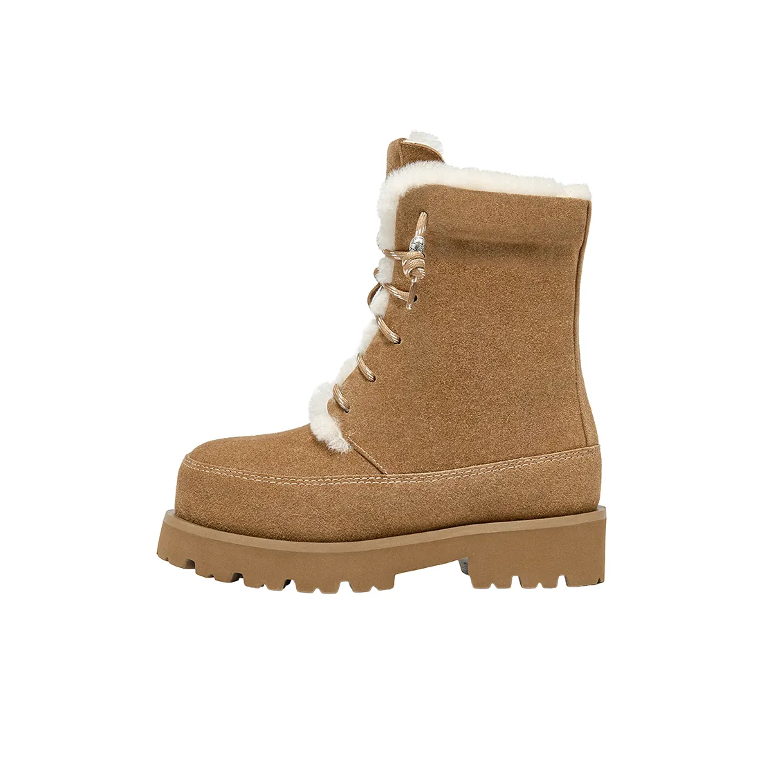 SHOESZOOO Высокие топы Утепленная обувь Теплоизоляционное покрытие Рекомендуемая высота Увеличение 18 см Кружево Вверх Снежные ботинки Женские