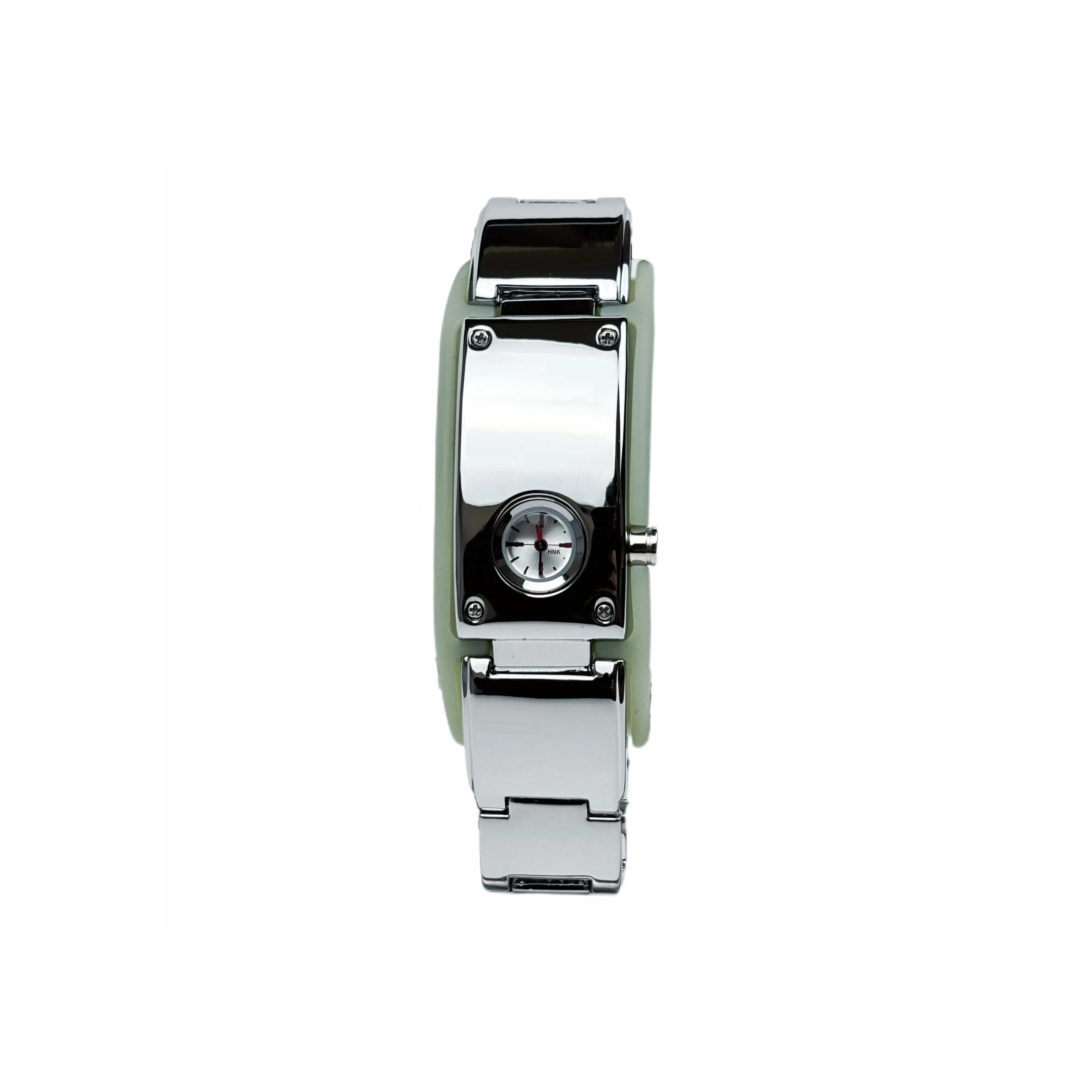 HNK Кварцевый механизм нержавеющая сталь ремешок часы унисекс разноцветный циферблат