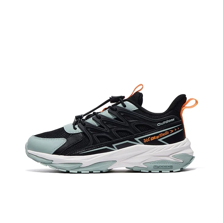 361°KIDS Уличная обувь Низкий топ Угольный черный Сланец зеленый Radiant оранжевый Для школьников