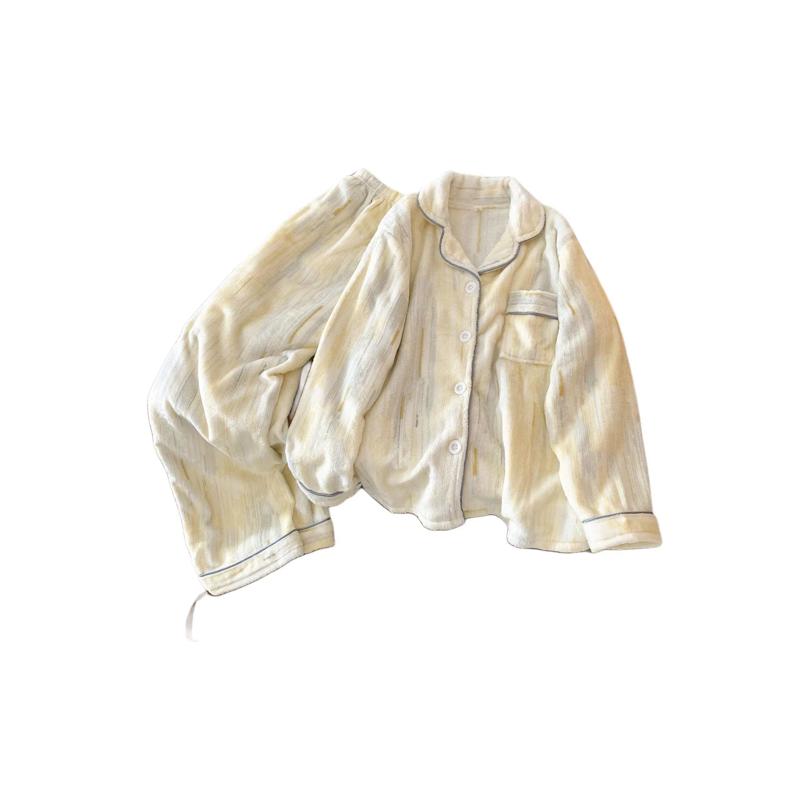 HANQIANNUO Осенне-зимняя пижама из фланели женская