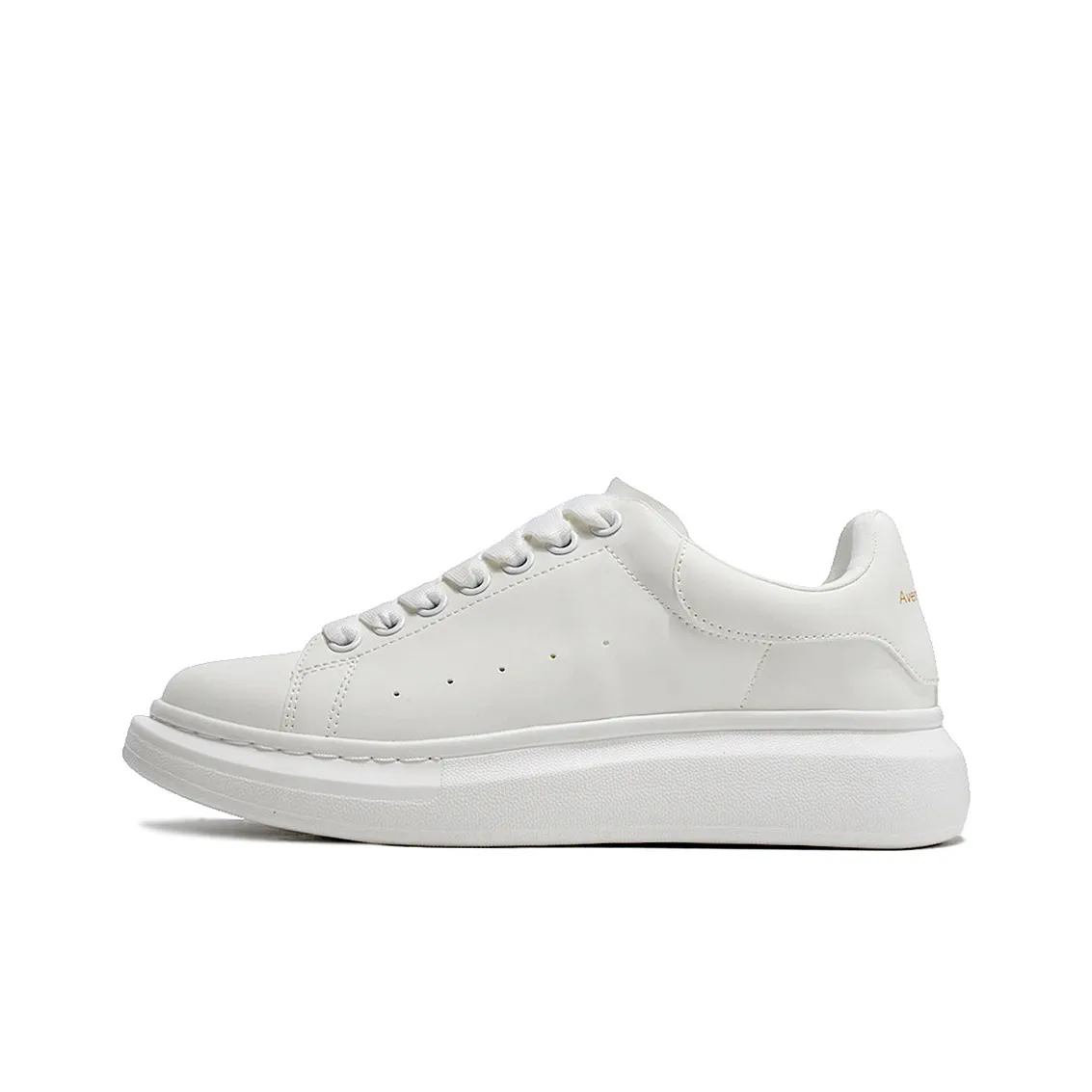 OAOU Низкие кроссовки для скейтбординга унисекс белые кожа каблук TAB