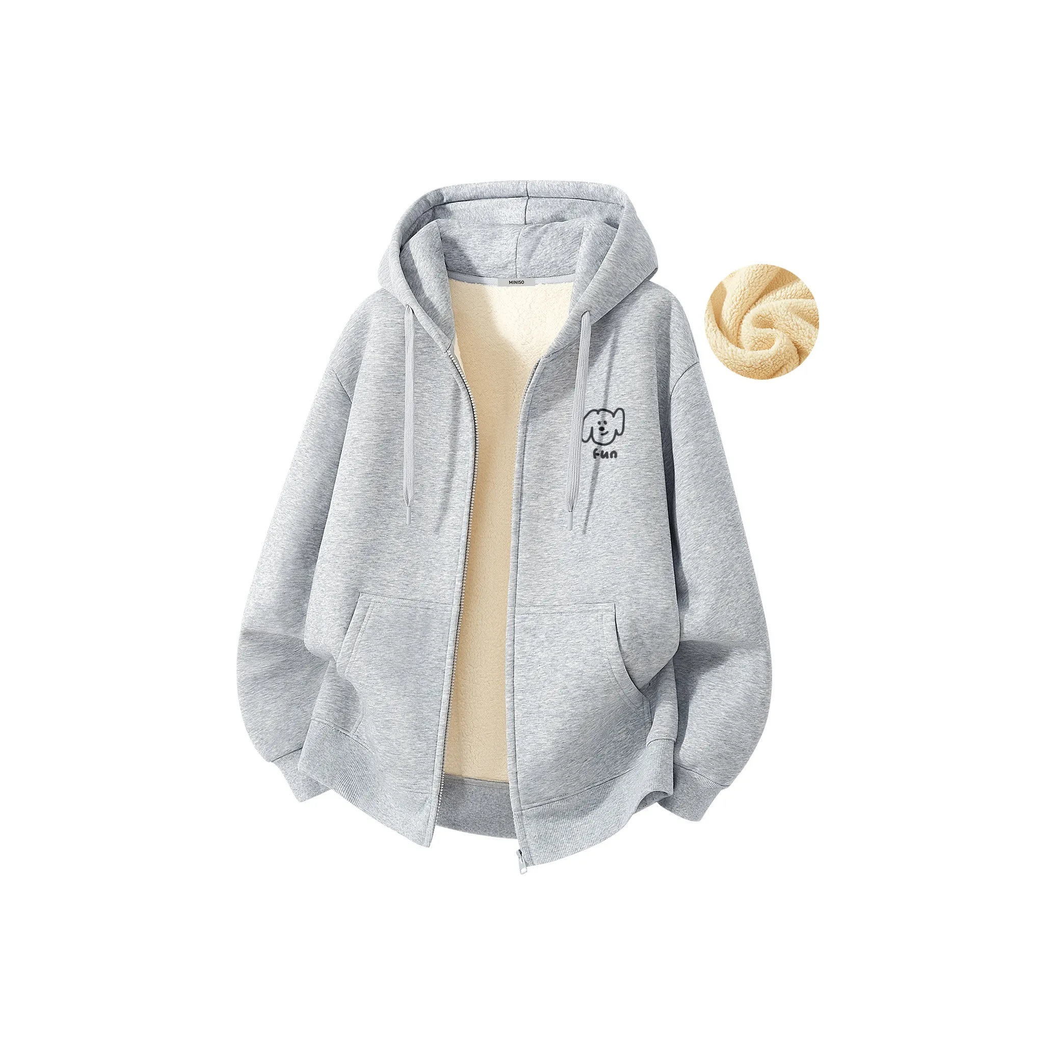 Miniso Осенний и Зимний Свитшот Унисекс