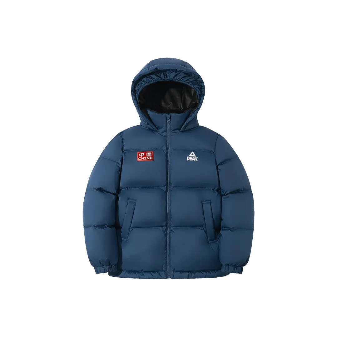 PEAK Темно-синий Однотонный Kids Пуховики