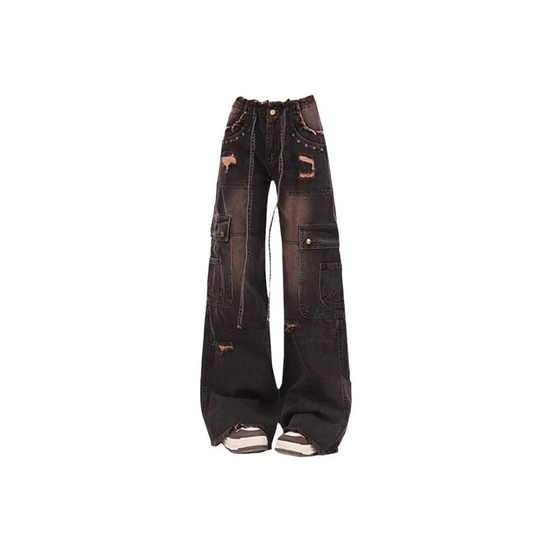 NRXX Промытый Черный Унисекс Джинсы