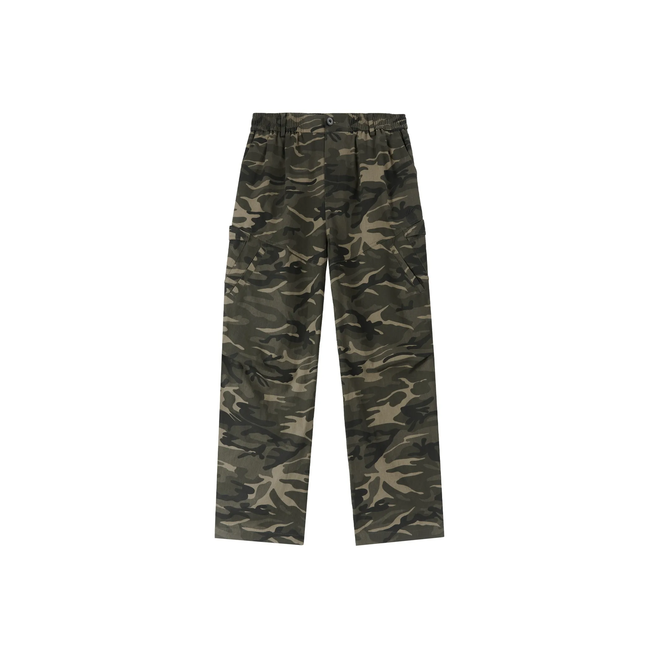 VEIDOORN Зеленый камуфляж унисекс карго-брюки