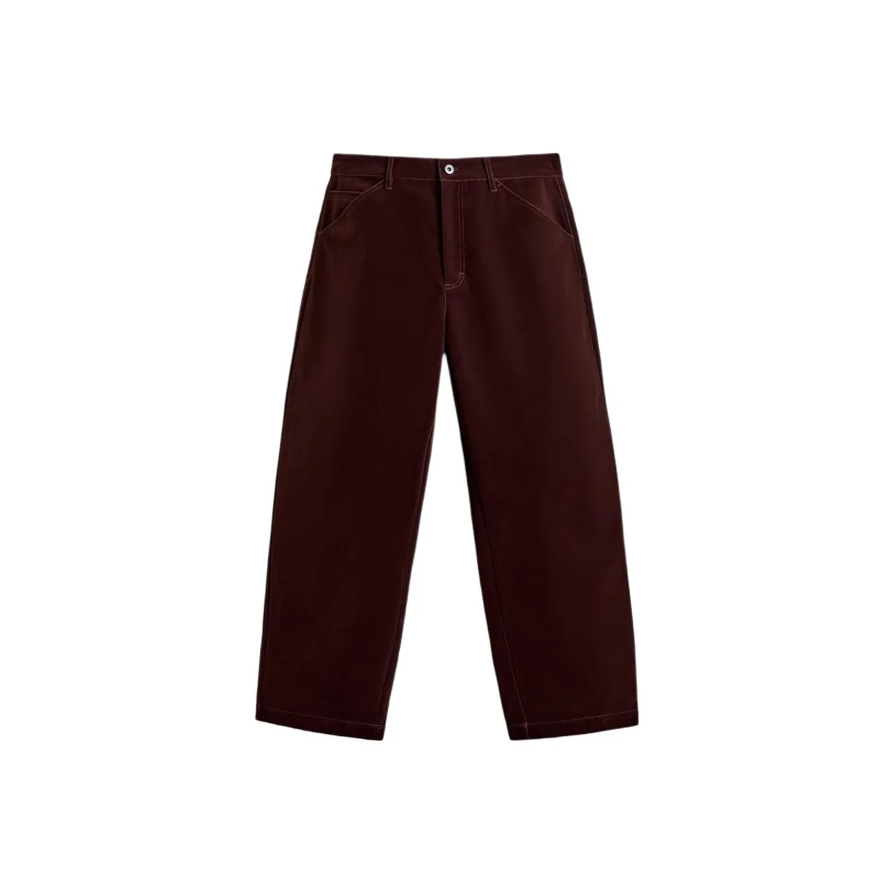 ZARA Темно-красный цвет Мужские Повседневные Штаны