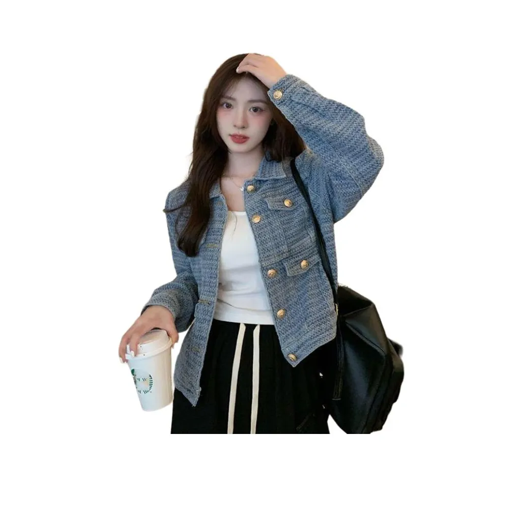 Dippanis Синий Женское Короткое Пальто