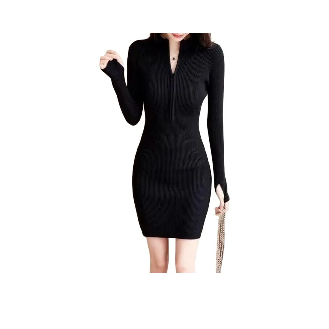 VINMUK Длинное платье с длинными рукавами женское