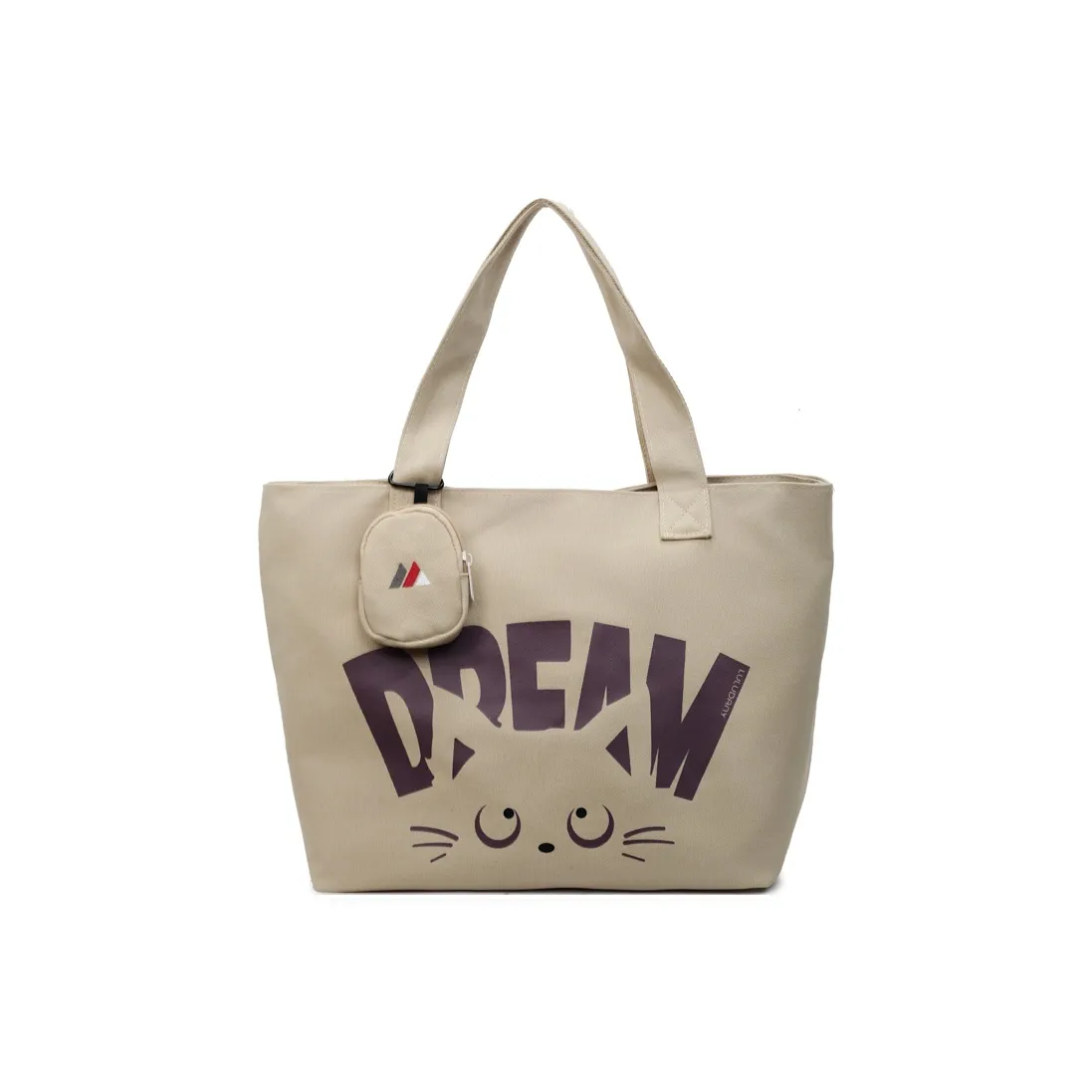 Iman's House Холст Тоут Сумка Плечевая Сумка Женская Хаки Карамель Серо-Бежевый Темно-Чайный