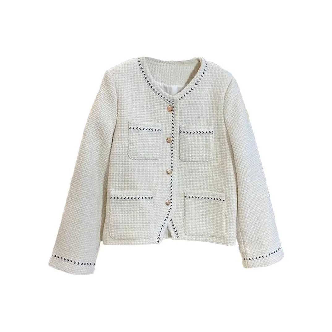 DEDY Айвори Белый Женское Короткое Пальто