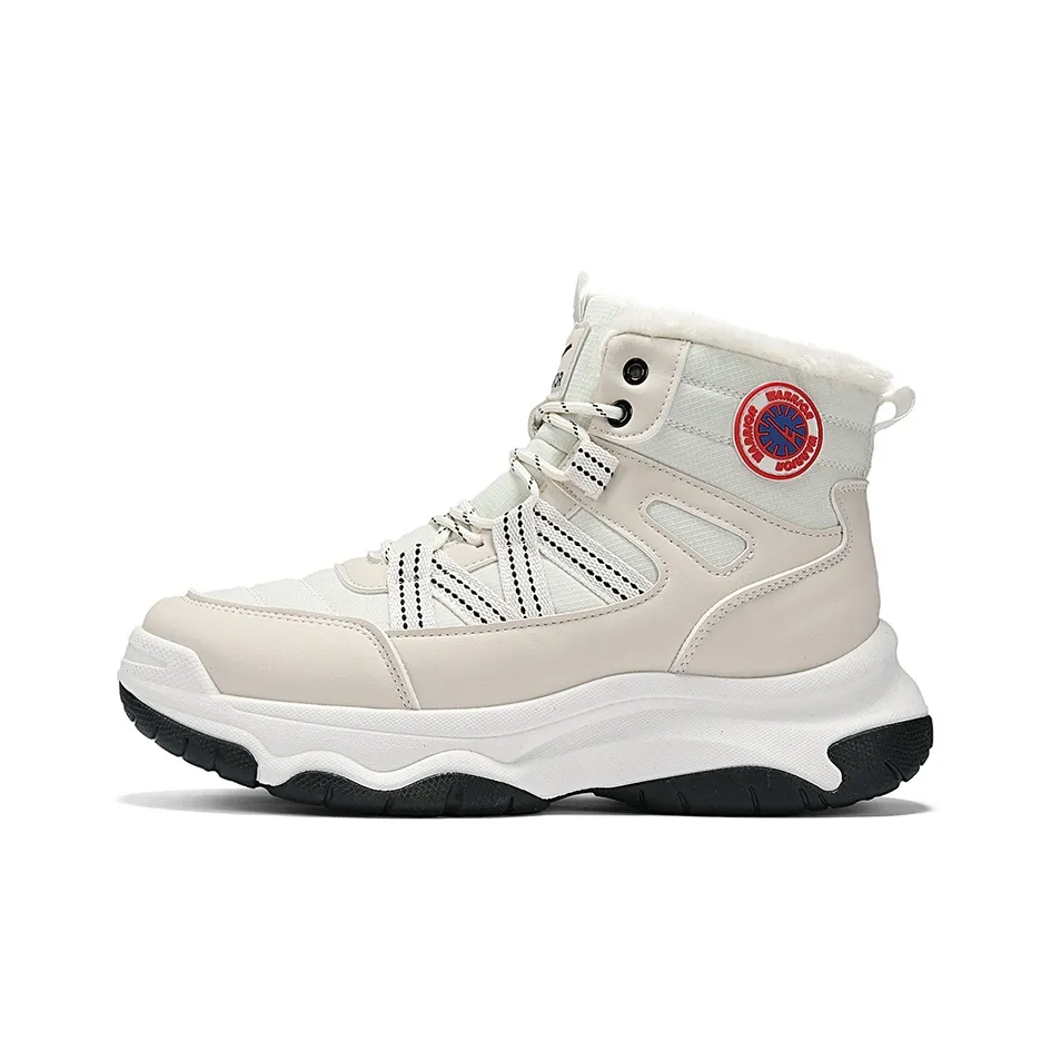 Warrior Термическое покрытие увеличивающее высоту устойчивое к истиранию высокие ботинки для снега мужские бежевый белый