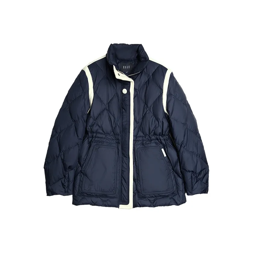 ELLE Темно-синий женский пуховик