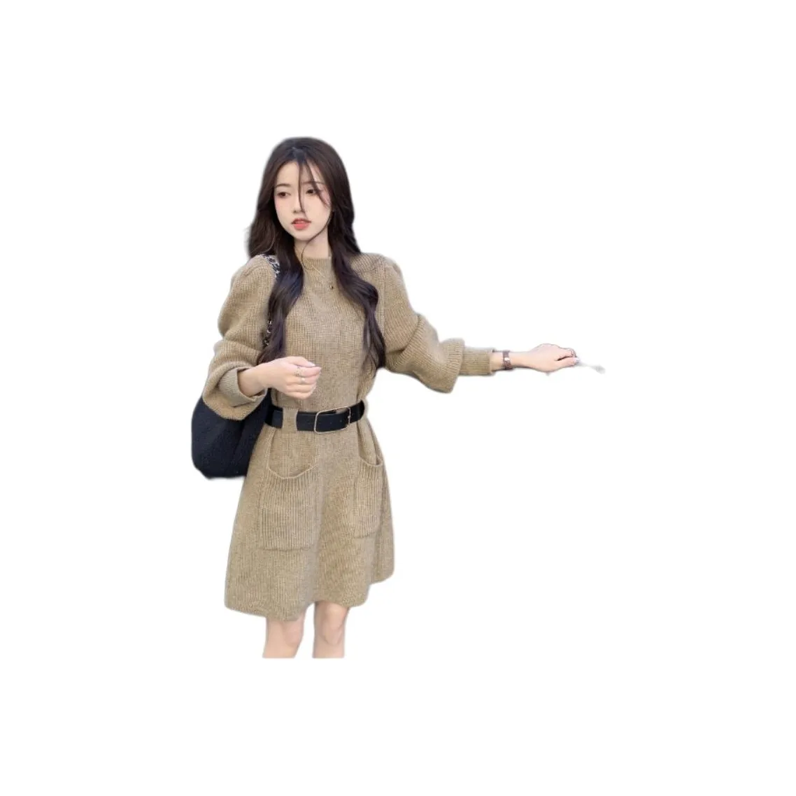 VINMUK Длинное платье с длинными рукавами женское