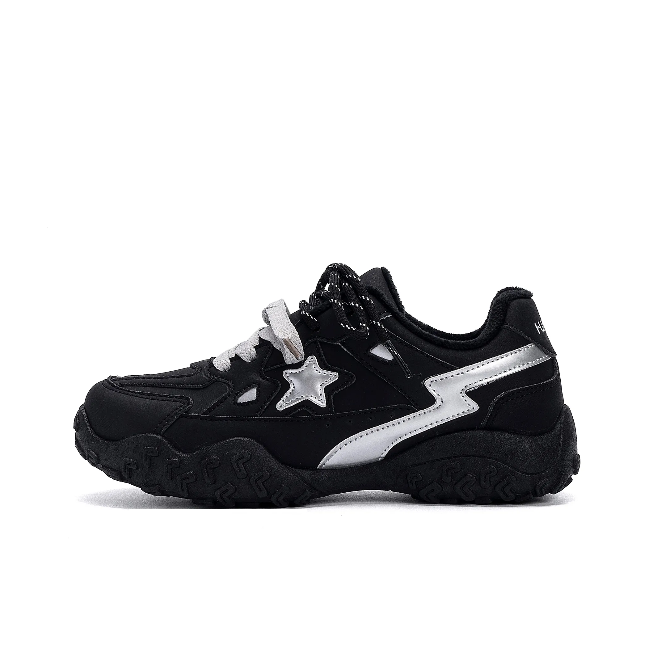 HUANQIU Термическое покрытие Легкий Низкий топ Толстая подошва Женские Черные