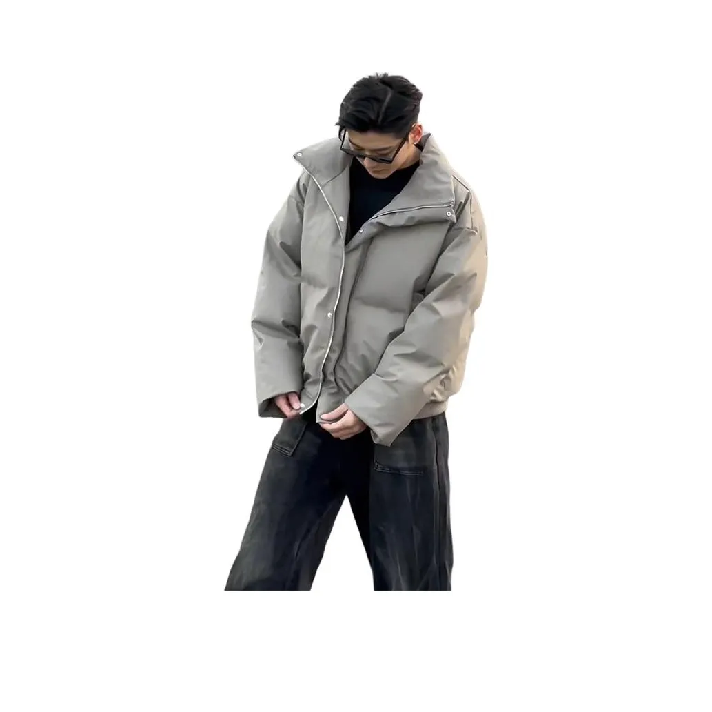 LEONBINNO Светло-серый унисекс пуховики