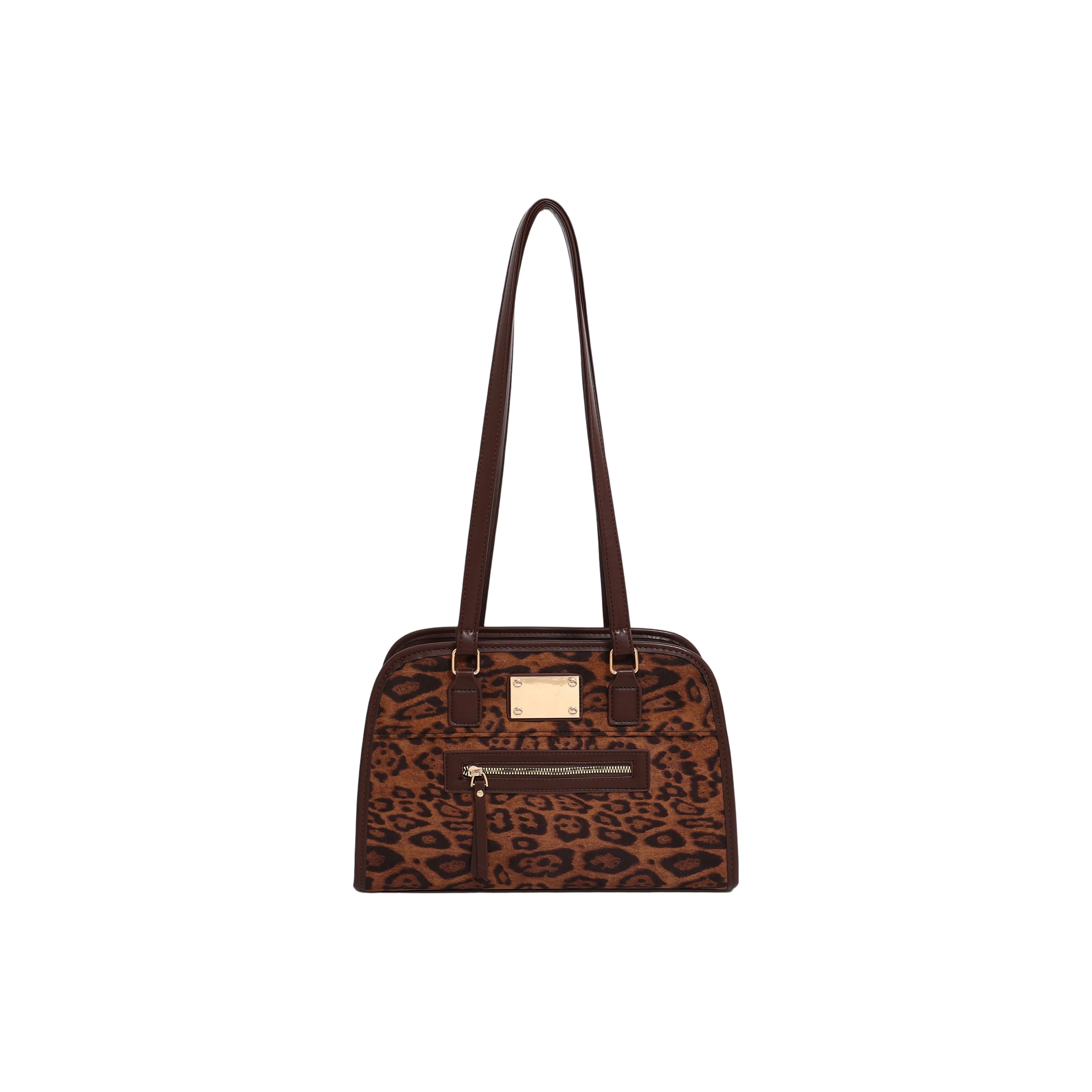 RIVMIND ПУ (полиуретан) Сумка через плечо Стандартная Женская Леопардовый принт Коричневый Кофейный Красный