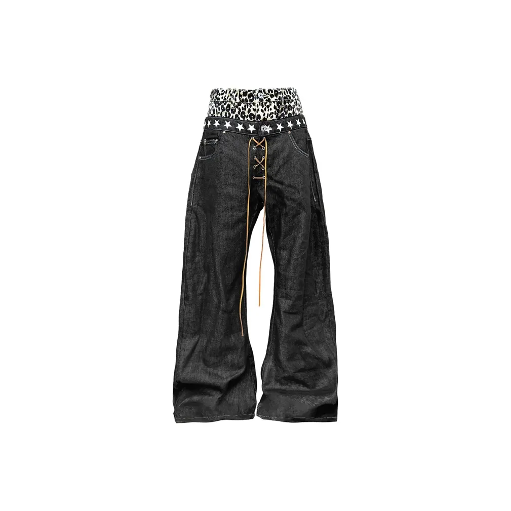 W7H1 Черный Унисекс Джинсы