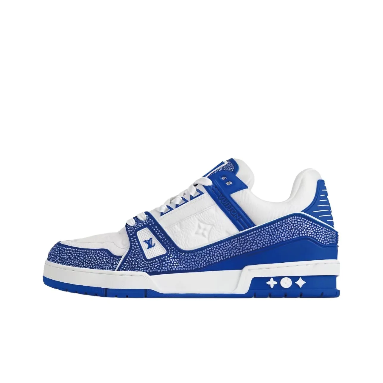 LOUIS VUITTON Trainer Skateboard Shoes Men Low Top Blue