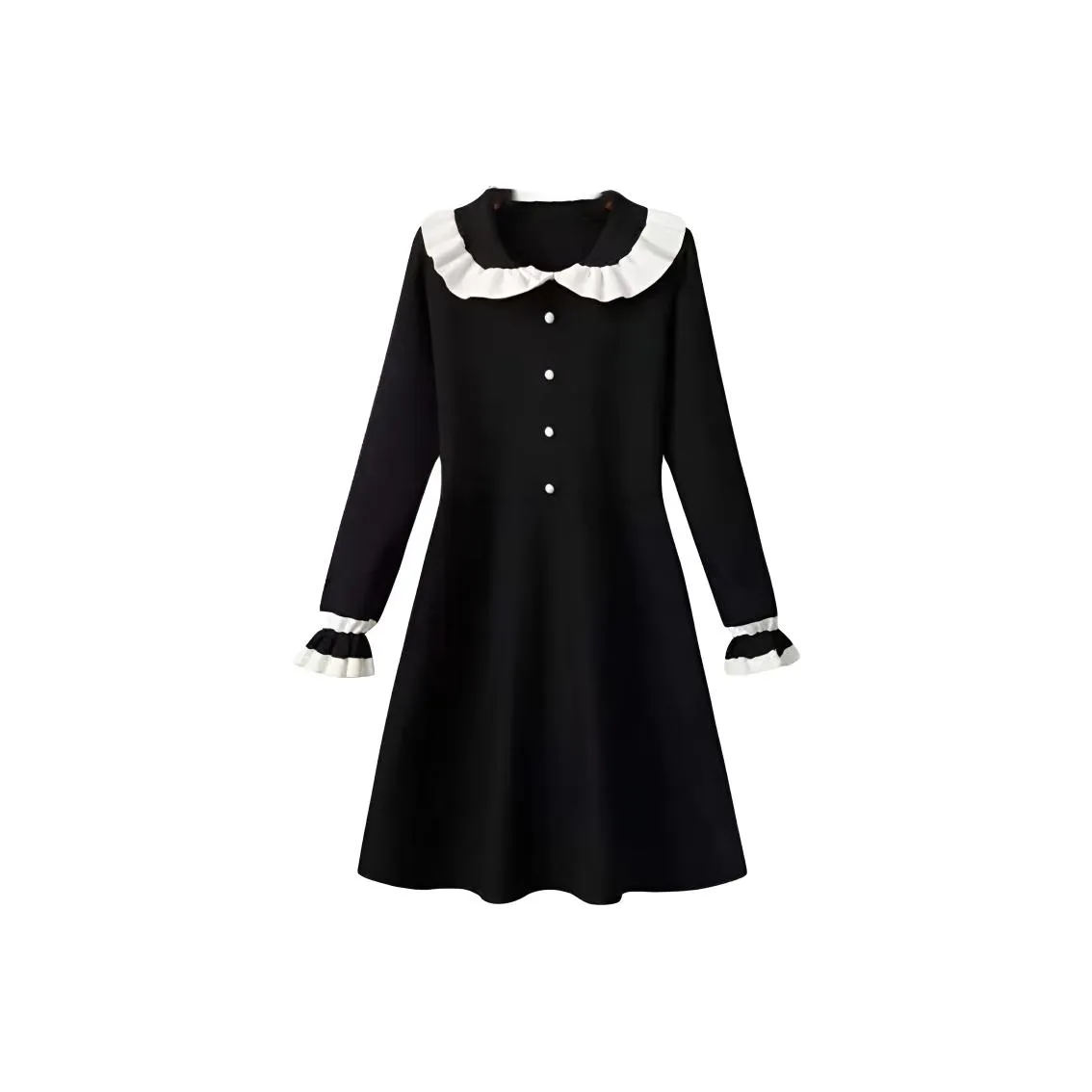 DEDY Длинное платье с длинными рукавами женское