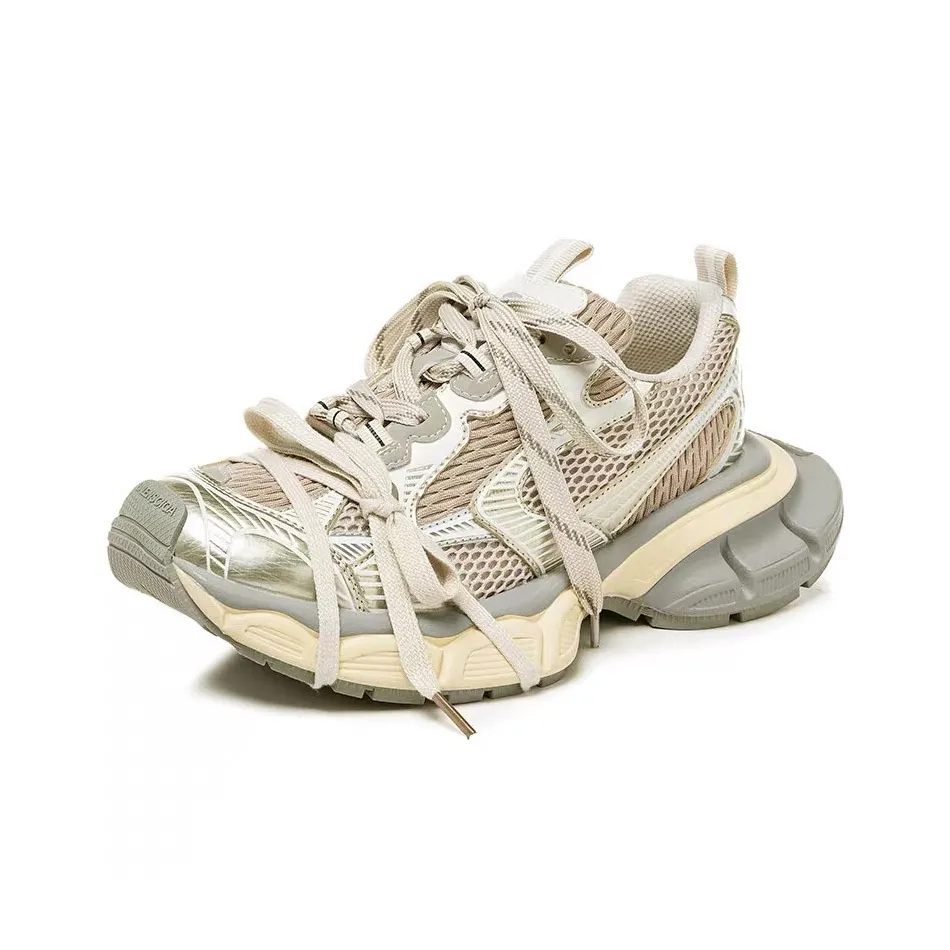 SHUMO Амортизация Устойчивый к истиранию Легкий Противоскользящий Низкий Топ Толстая подошва Женские Шампанские