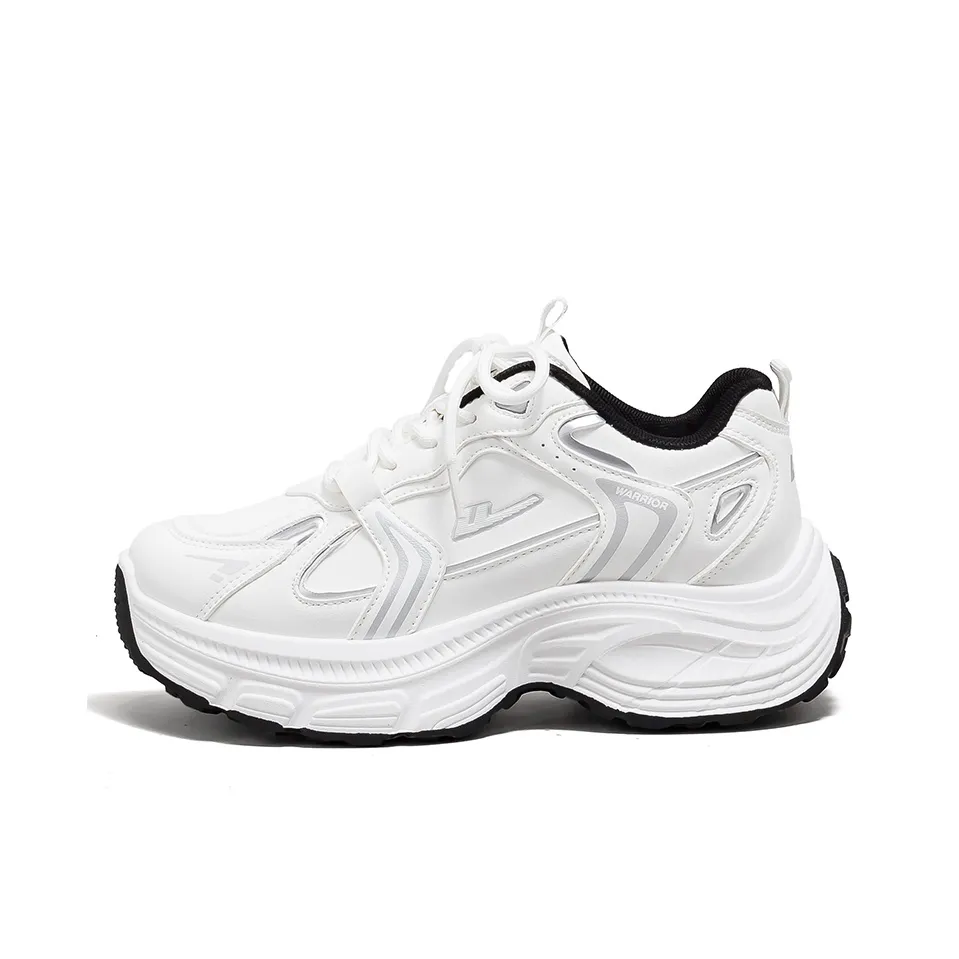 Warrior визуально увеличивает рост устойчивый к истиранию легкий противоскользящий низкий топ толстая подошва кроссовки для бега Женские Белый Серебряный