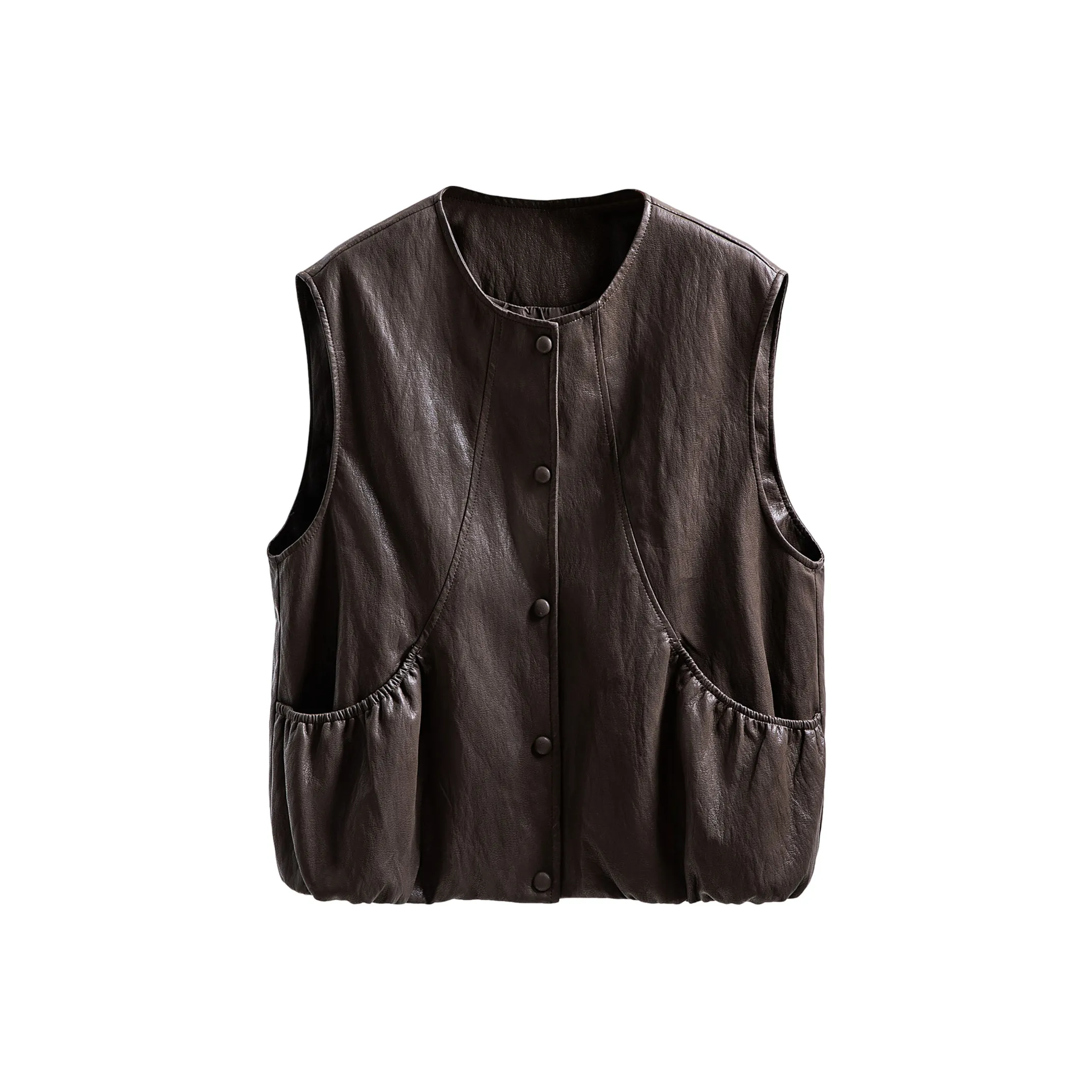 Cypress House Стиль Майярд Коричневый Женские Жилеты