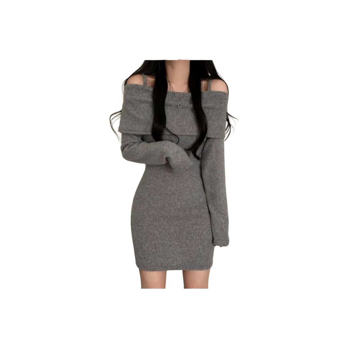 VINMUK Длинное платье с длинными рукавами женское