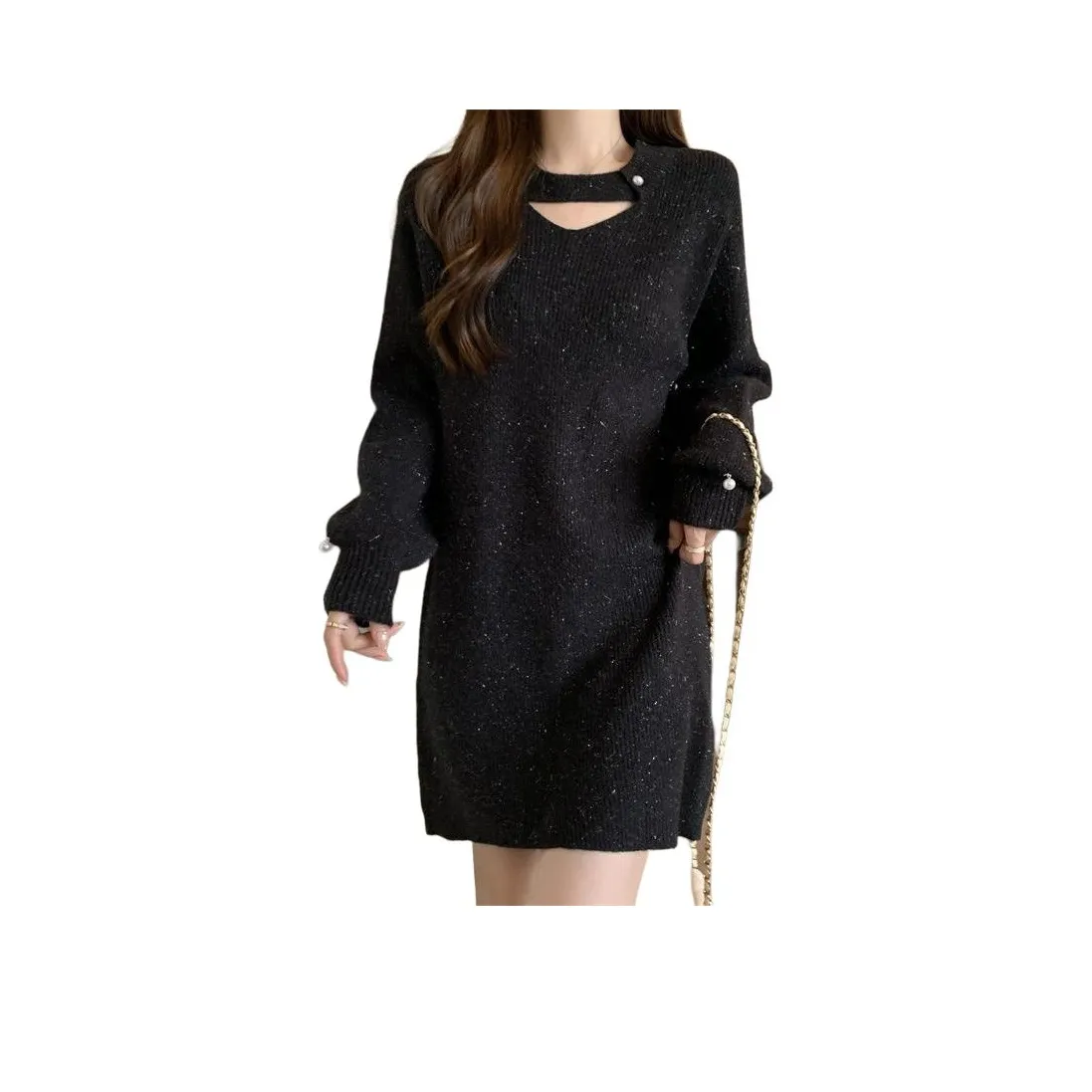 VINMUK Длинное платье с длинными рукавами женское